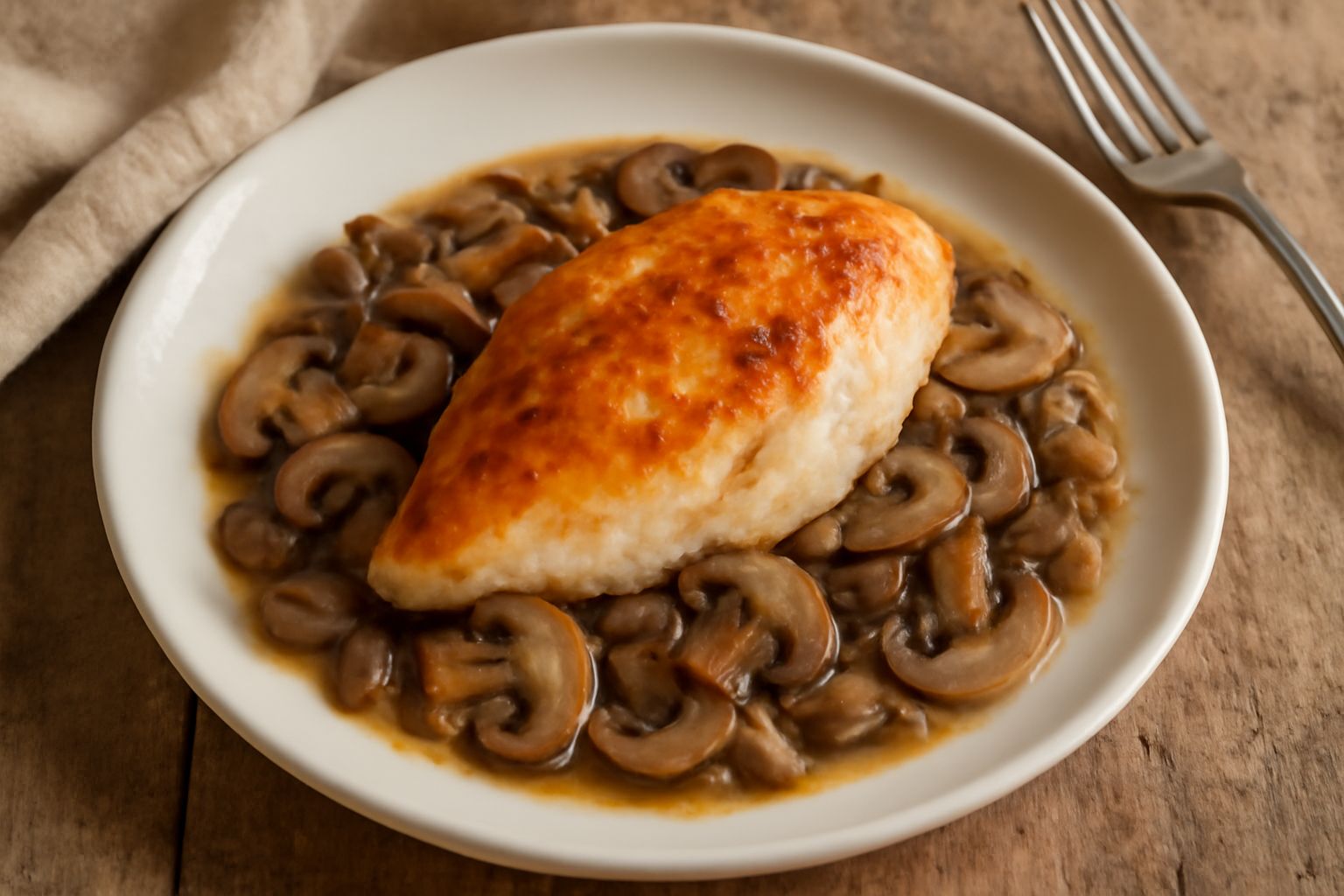 Petto di pollo ai funghi