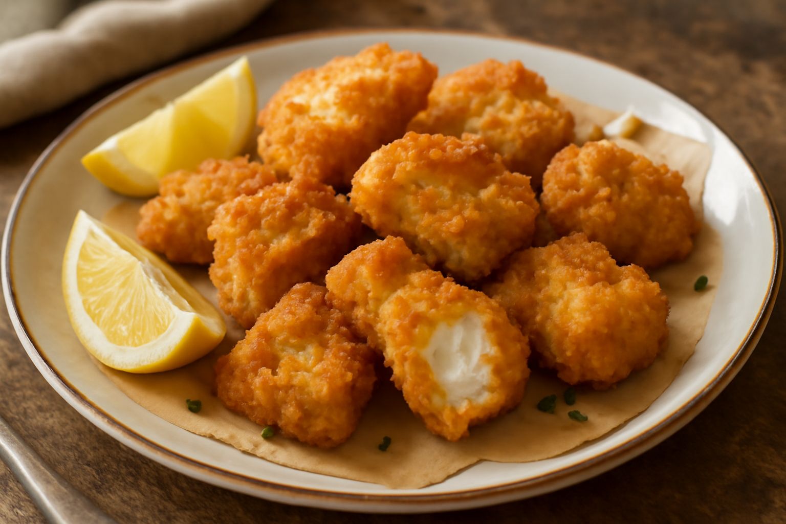 Pezzi di pesce fritto