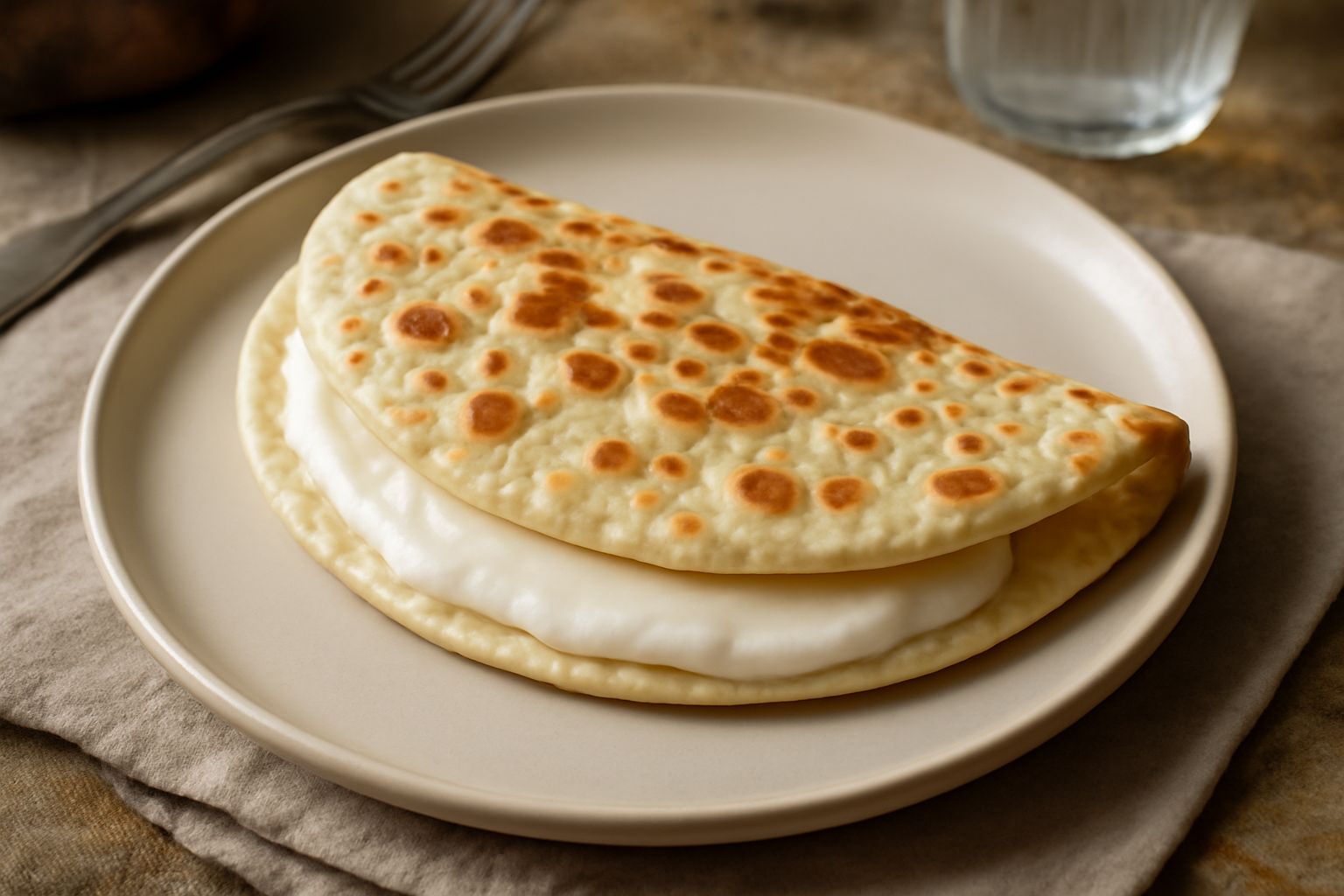 Piadina ripiena di squacquerone
