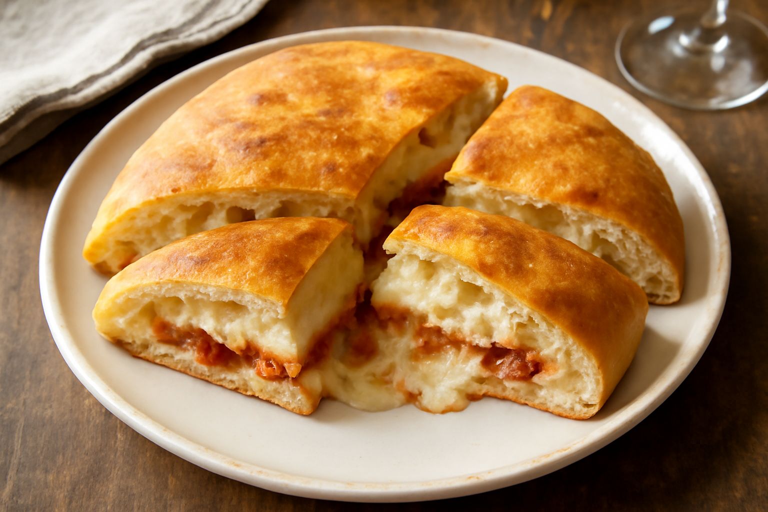 Pitta 'nduia e formaggi