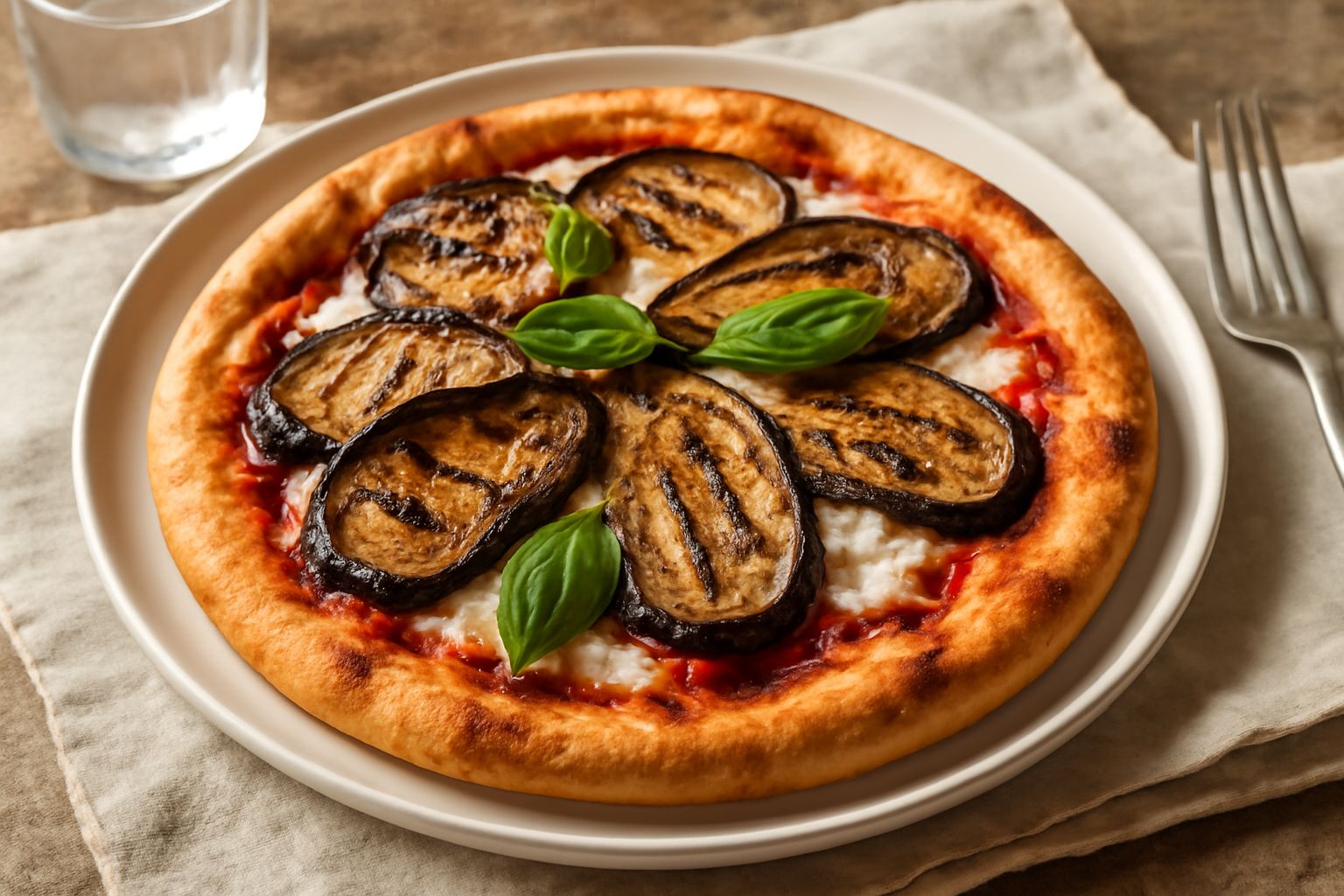 Pizza di melanzane