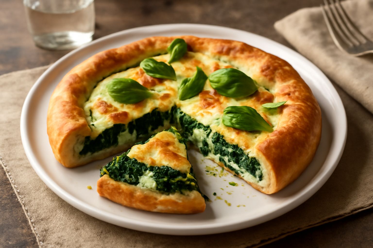 Pizza di spinaci