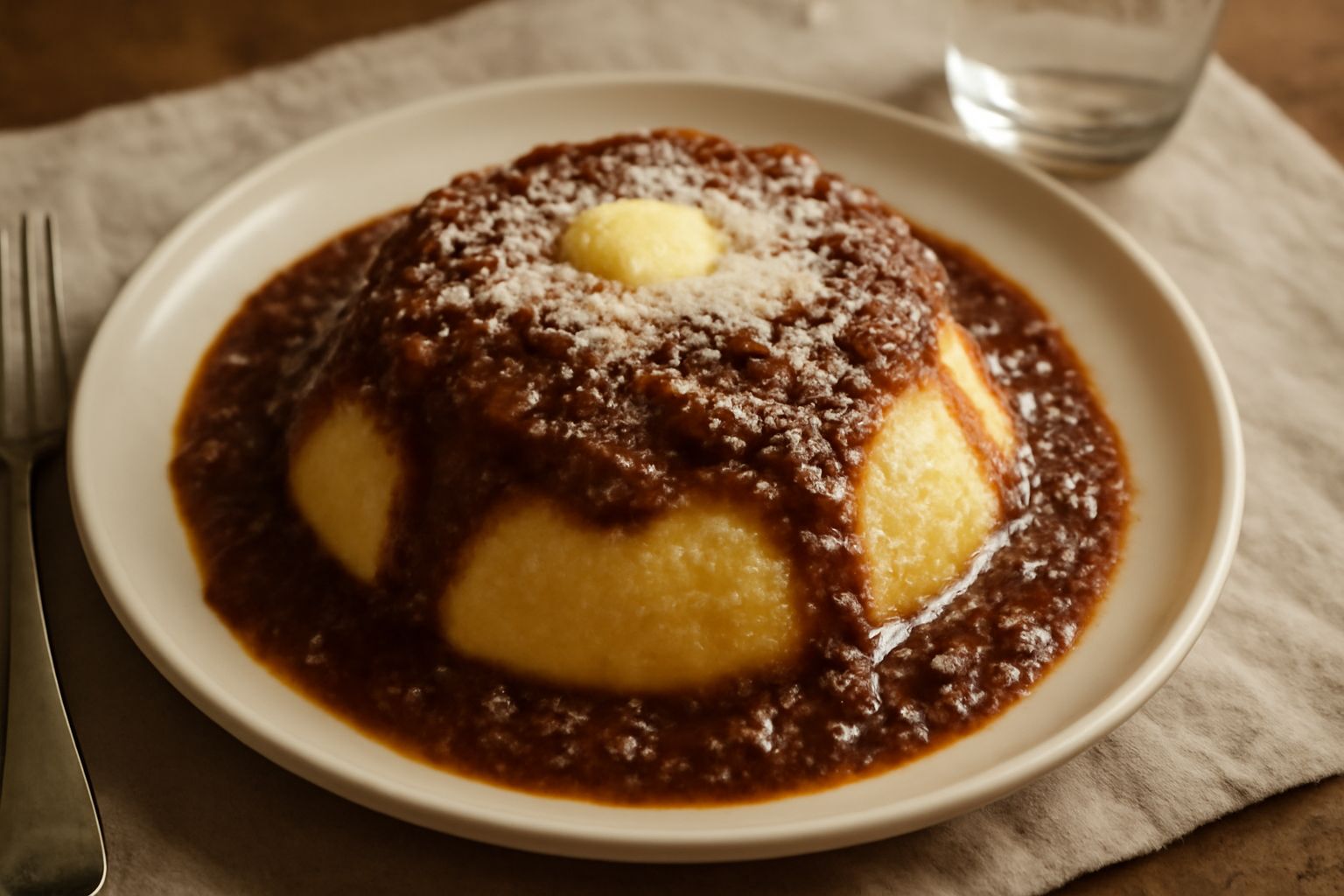 Polenta affogata