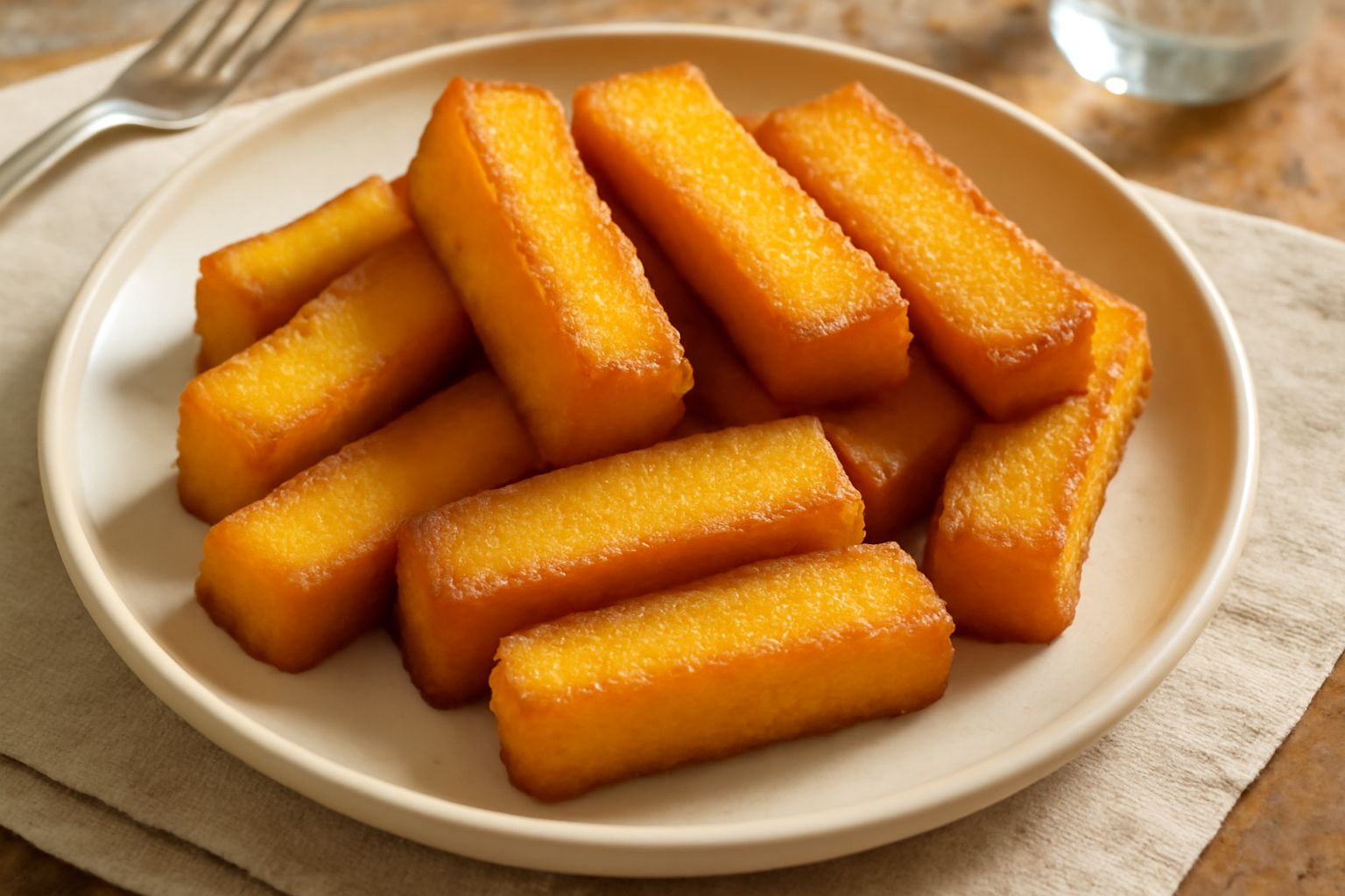 Polenta avanzata fritta