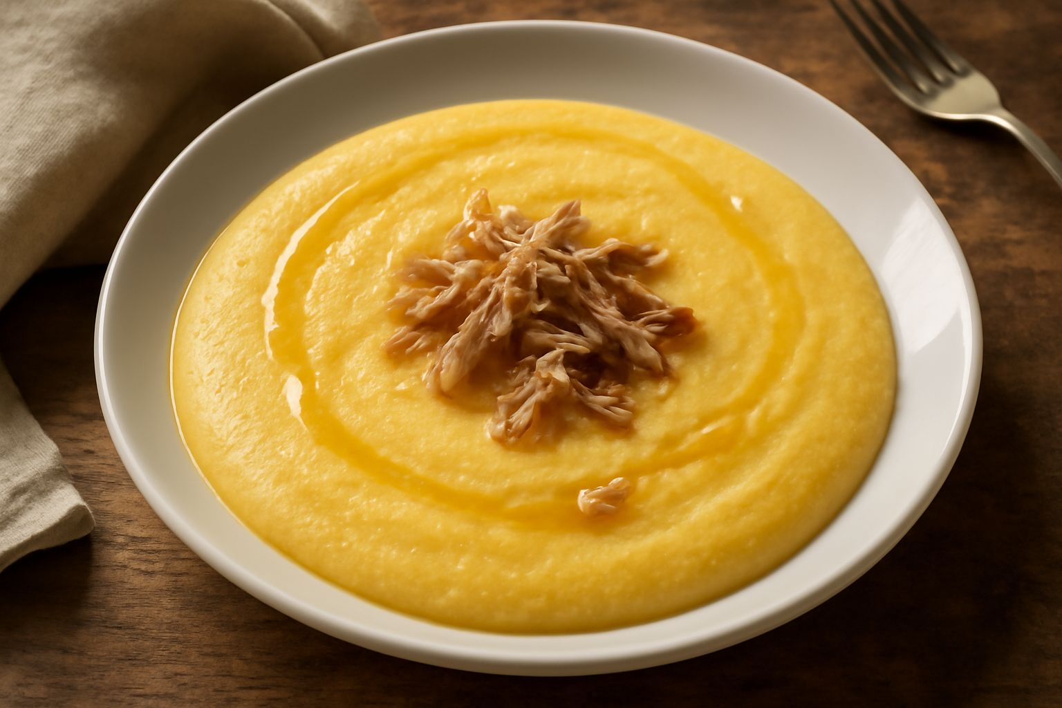Polenta con avanzi di brodo