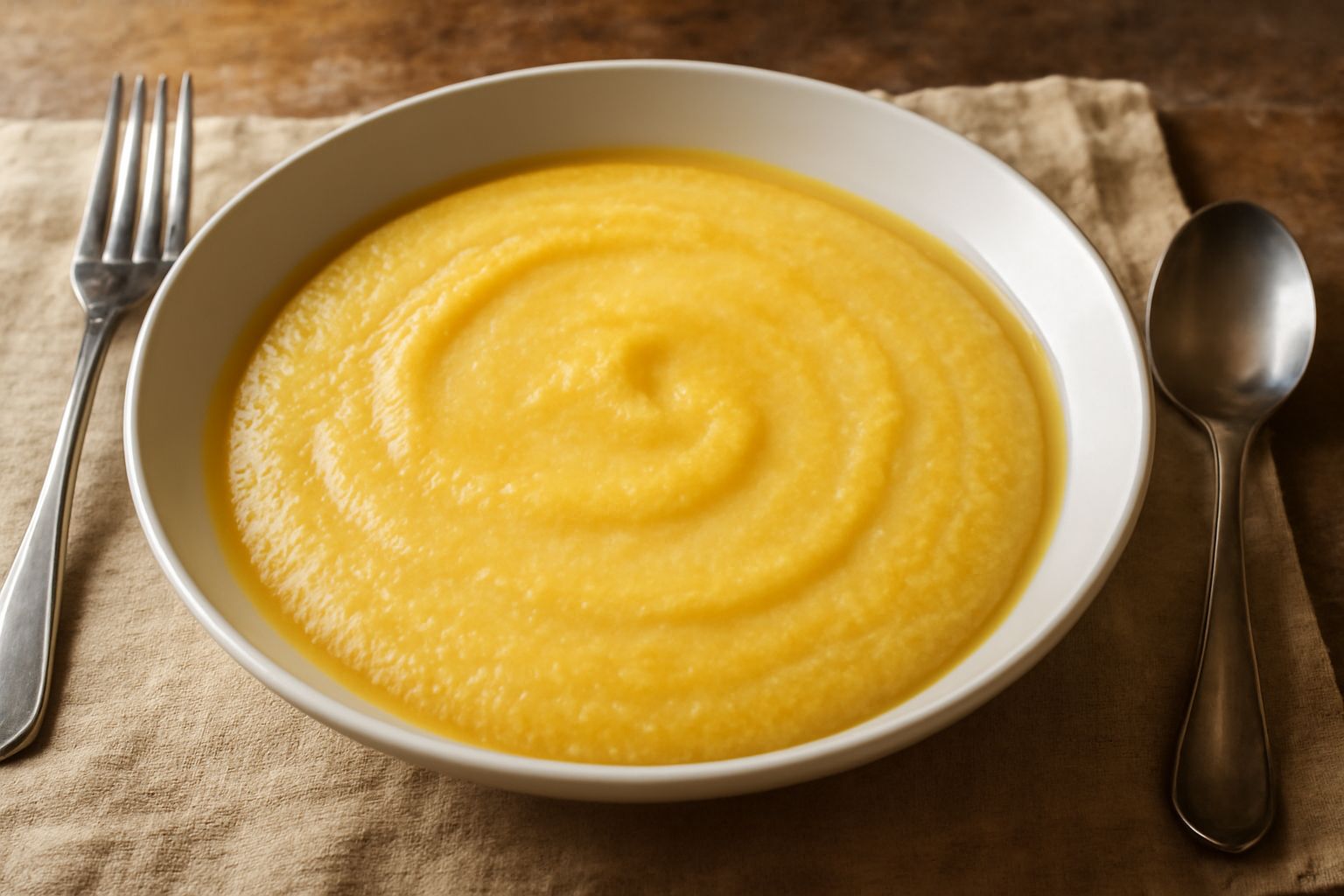 Polenta con brodo povero