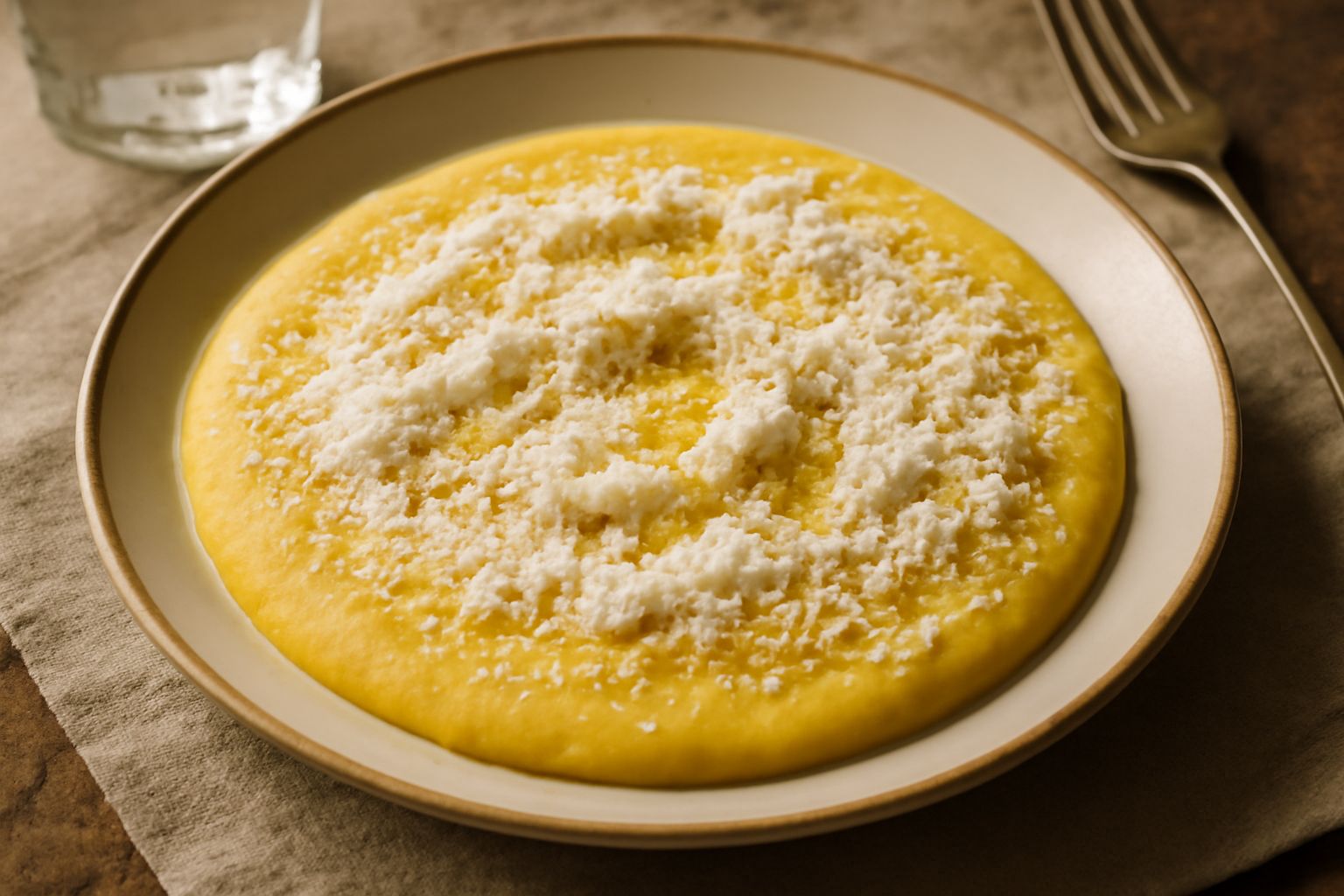 Polenta con formaggio scadente