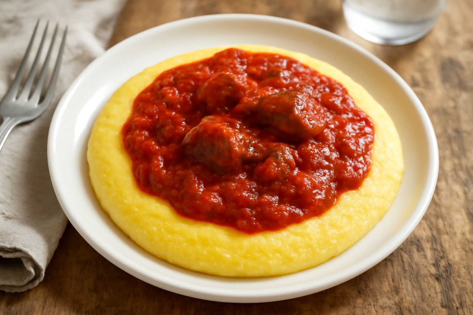 Polenta con il sugo