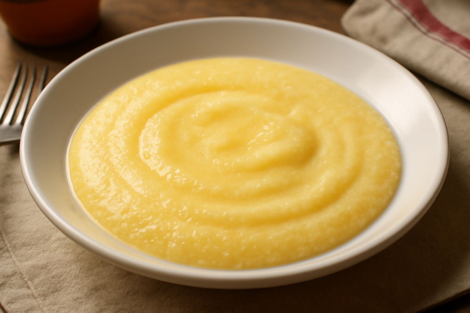 Polenta con latte e brodo