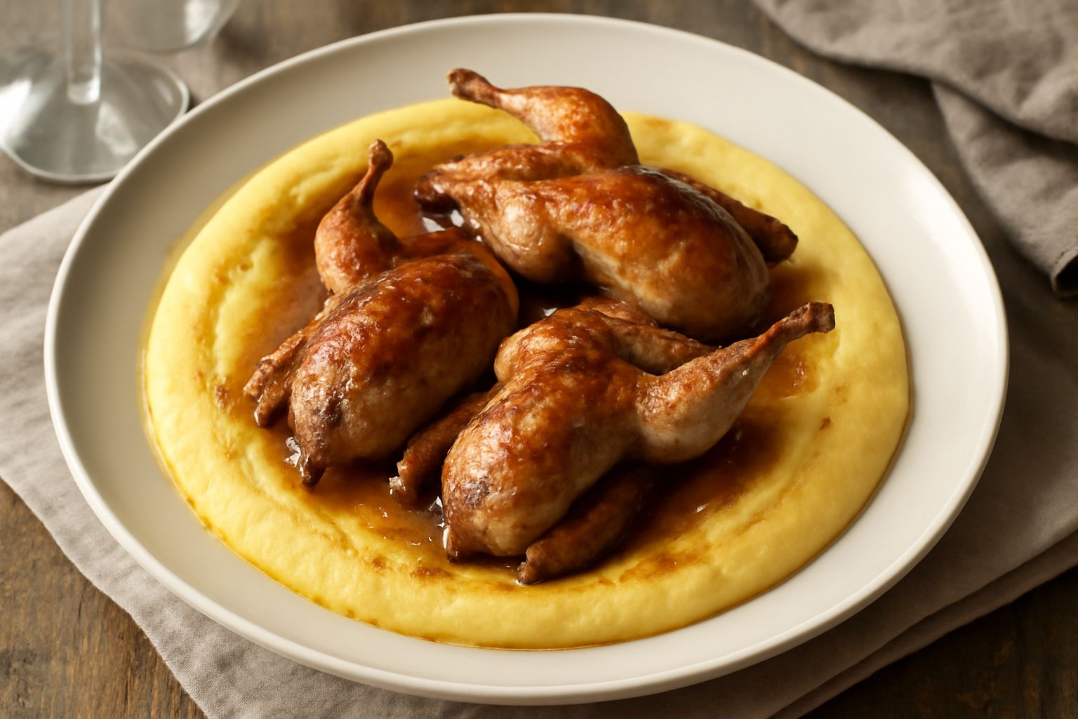 Polenta con le quaglie