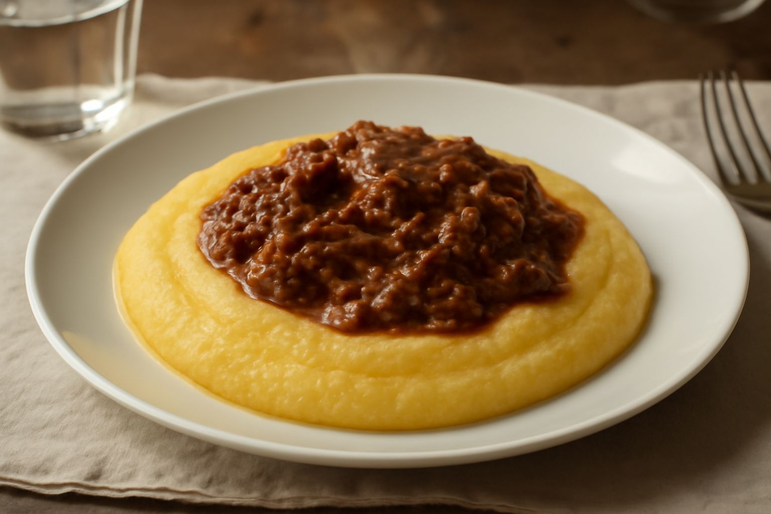 Polenta con ragù d'anatra