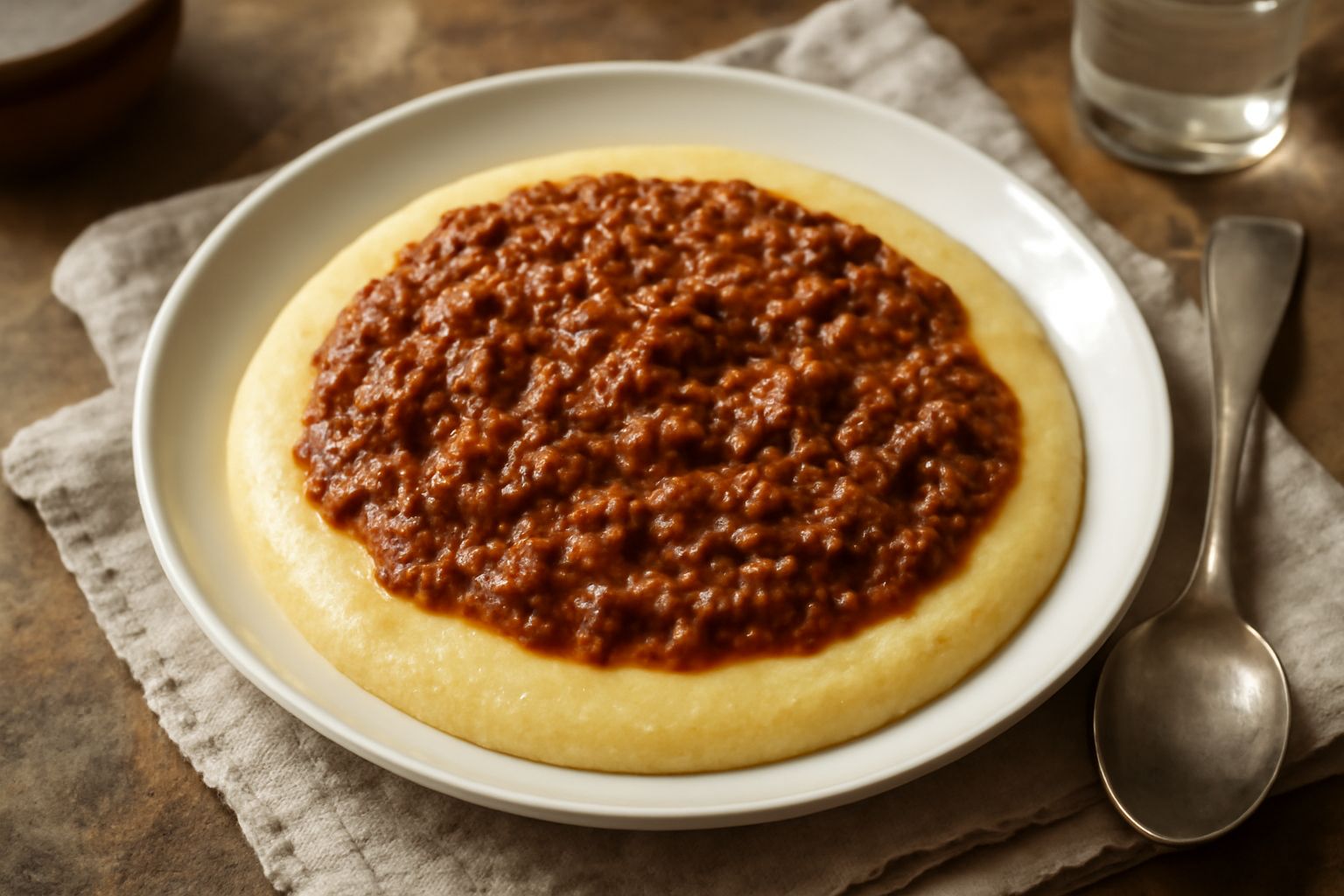 Polenta con ragù di carne