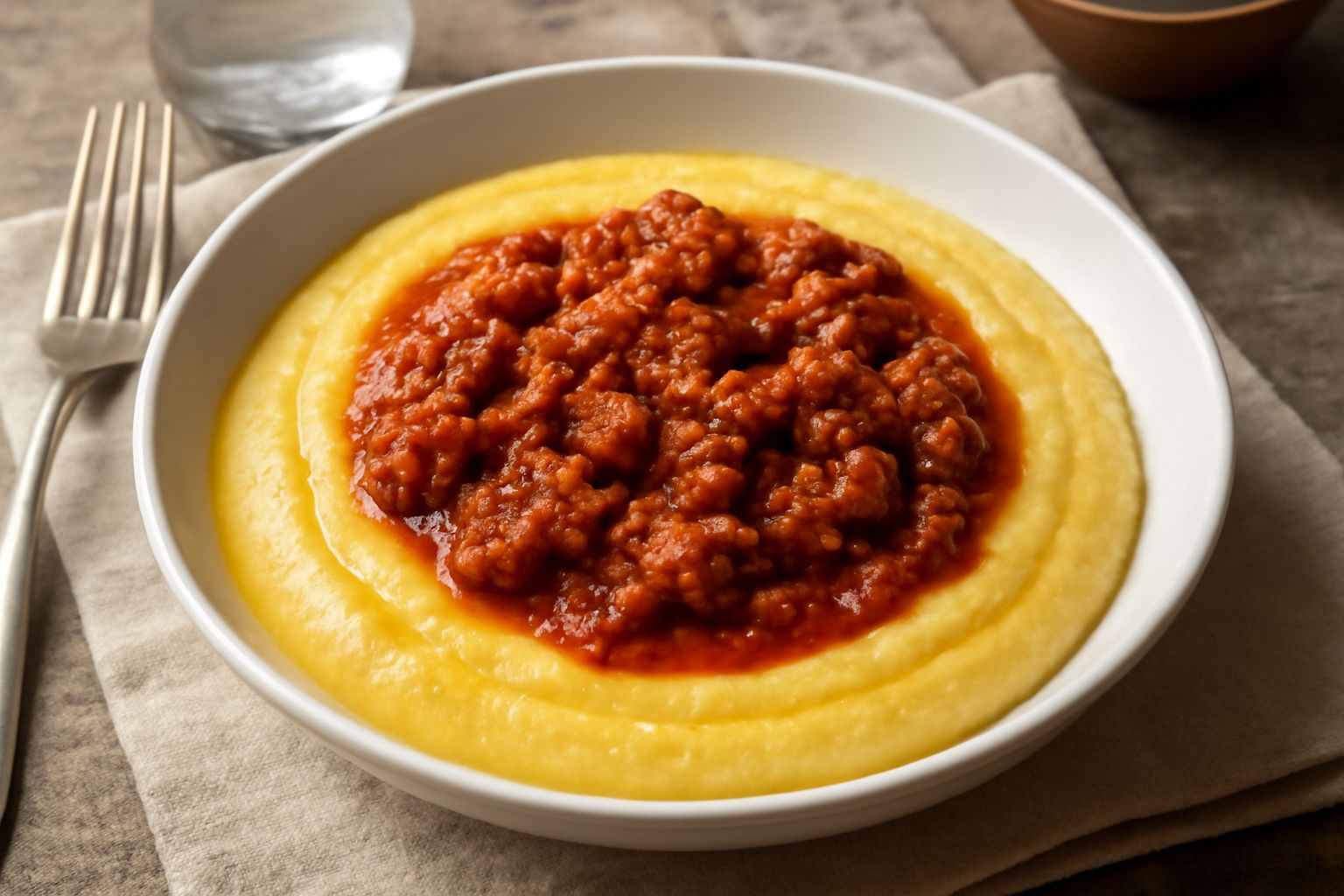 Polenta con ragù di salsiccia