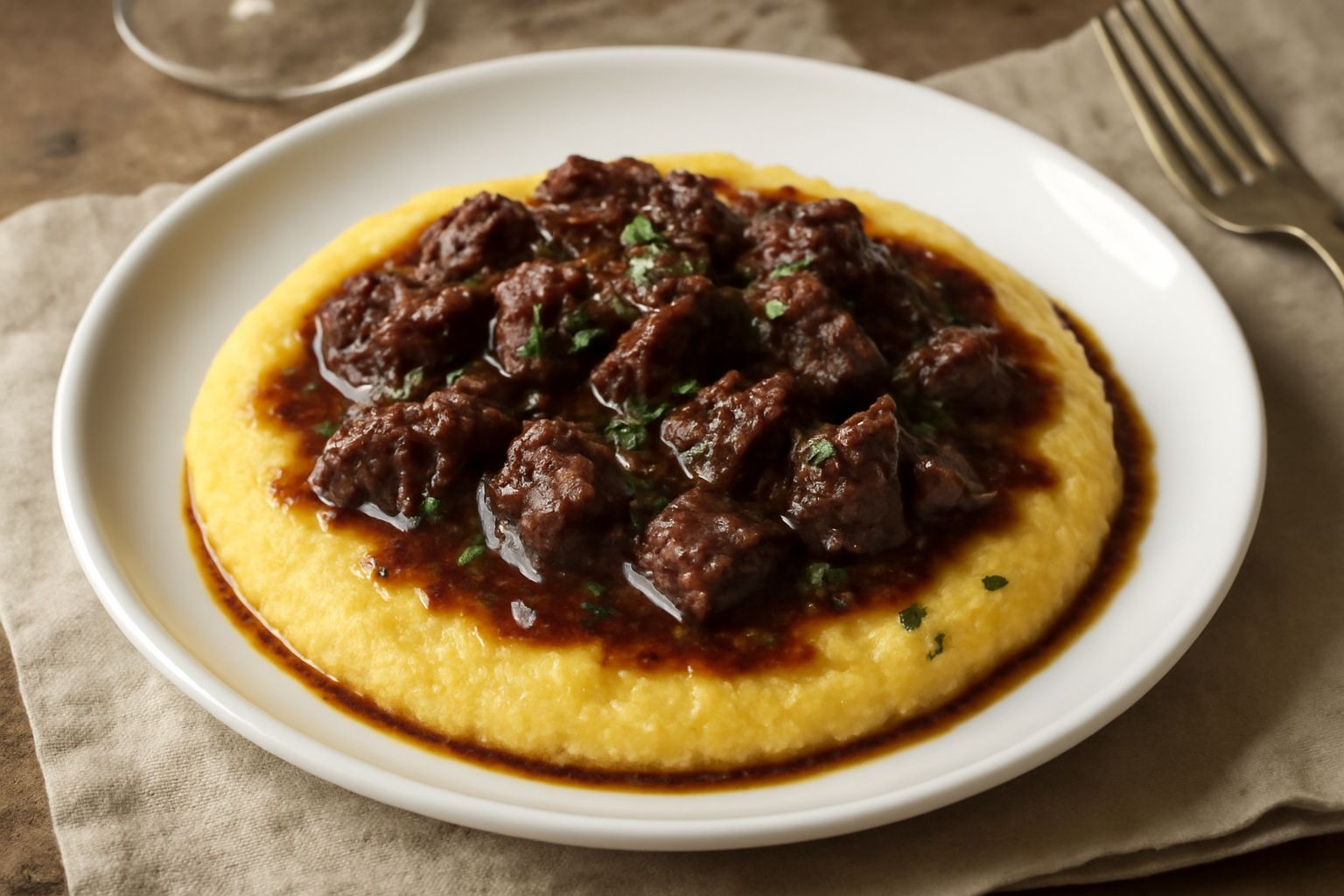 Polenta con sugo di caccia