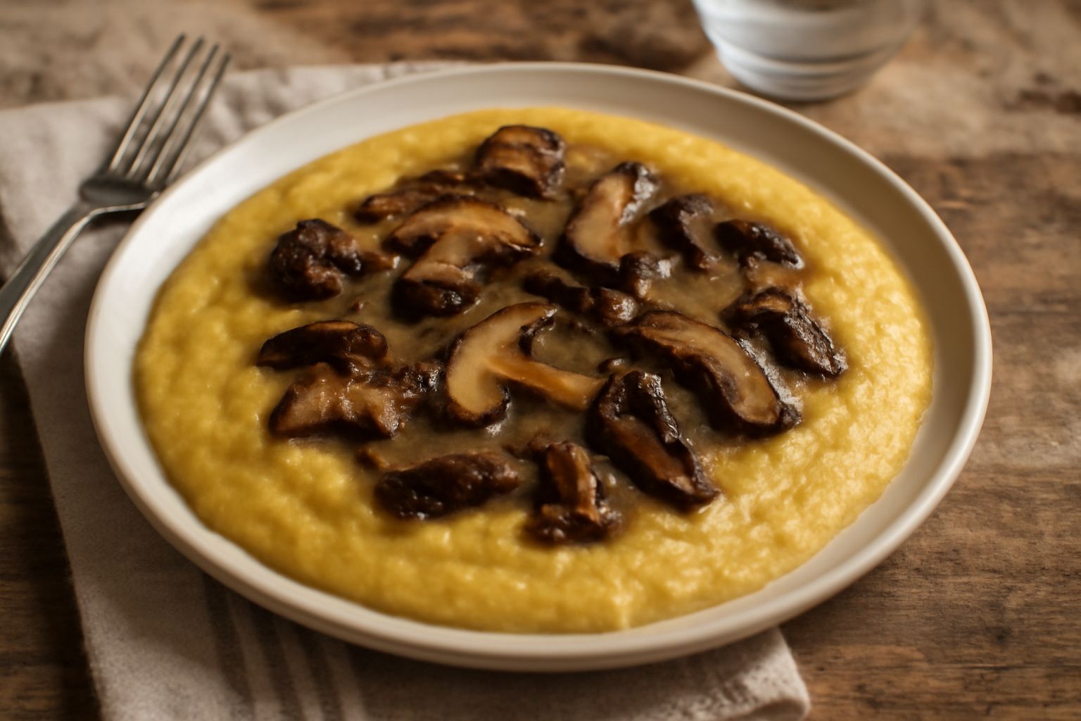 Polenta e funghi porcini secchi