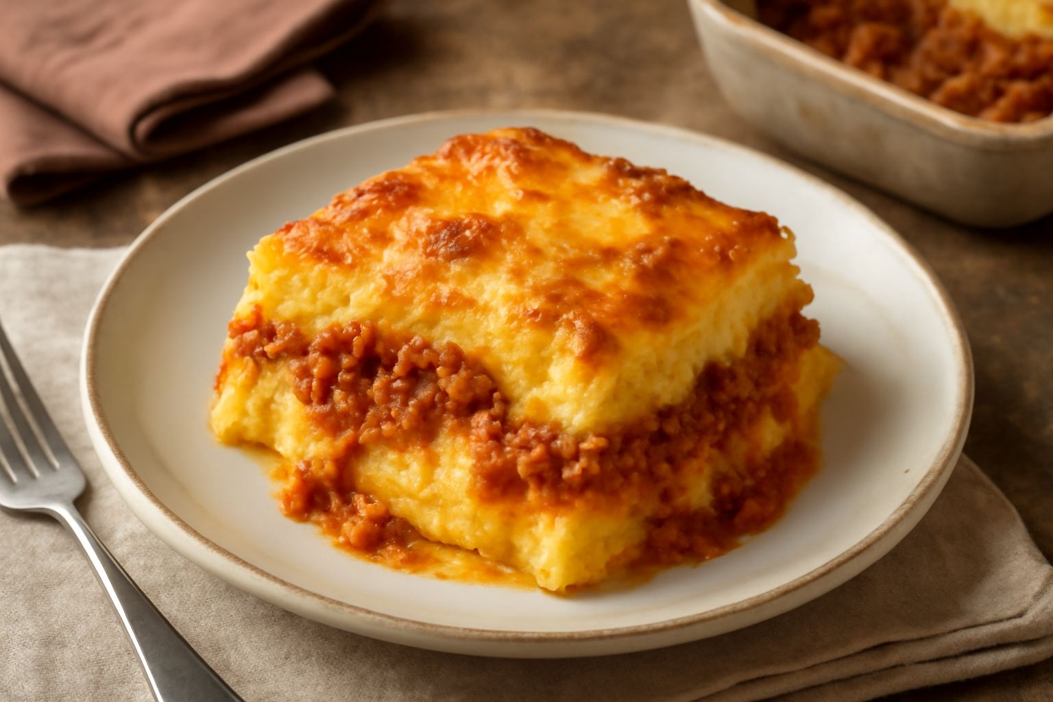 Polenta pasticciata al ragù