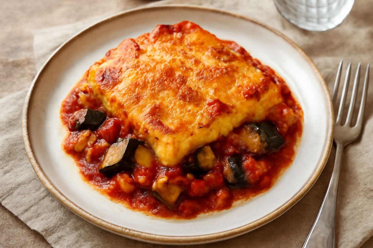 Polenta pasticciata al sugo di verdure