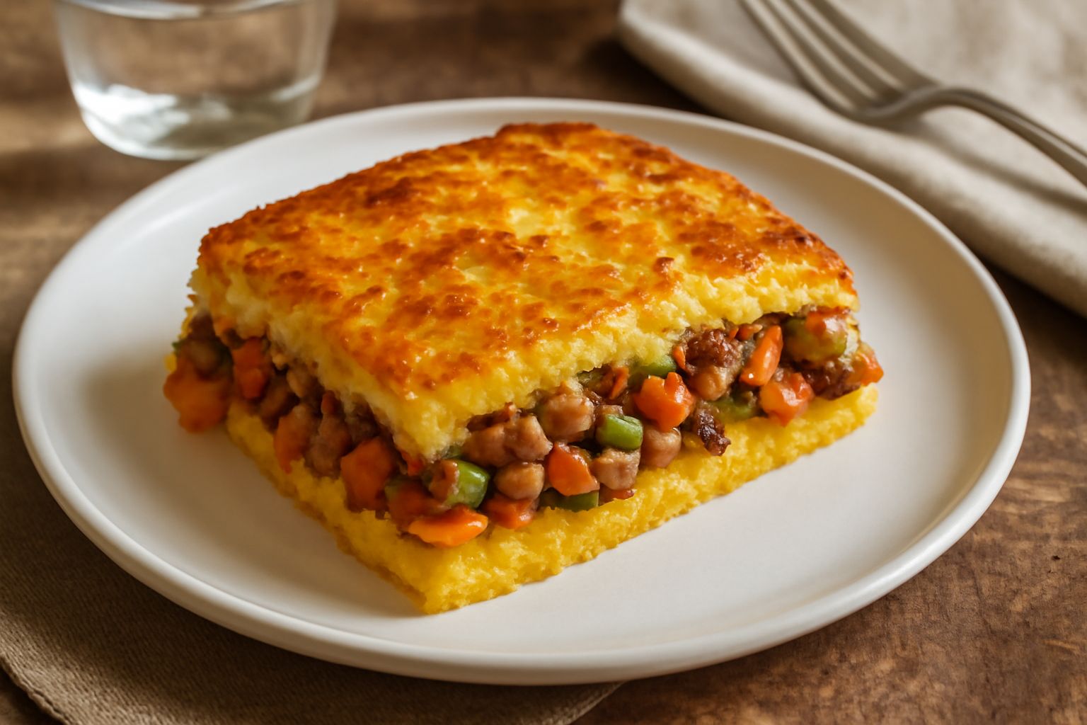 Polenta pasticciata con avanzi