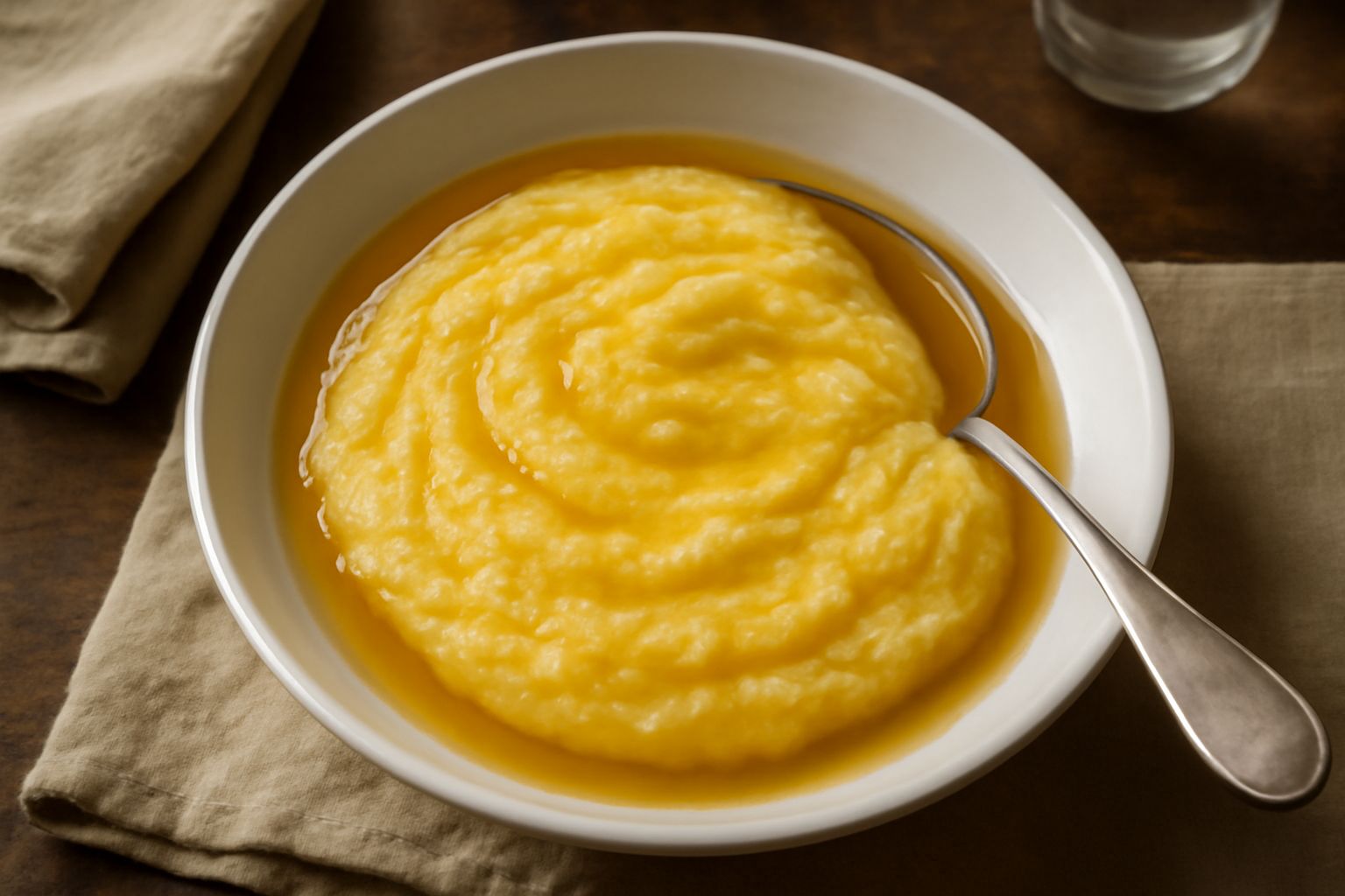 Polenta sfilacciata in brodo