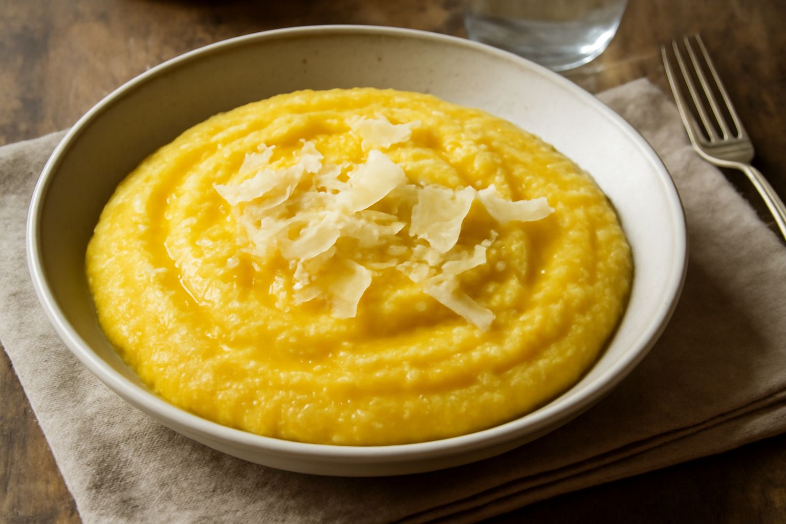 Polenta taragna con formaggio stagionato