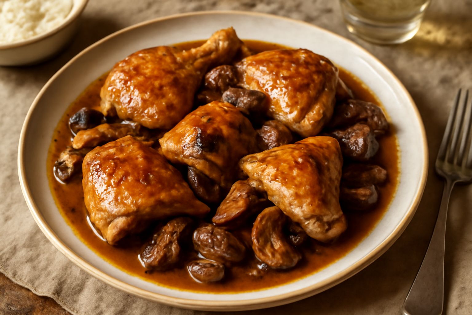 Pollo ai funghi porcini