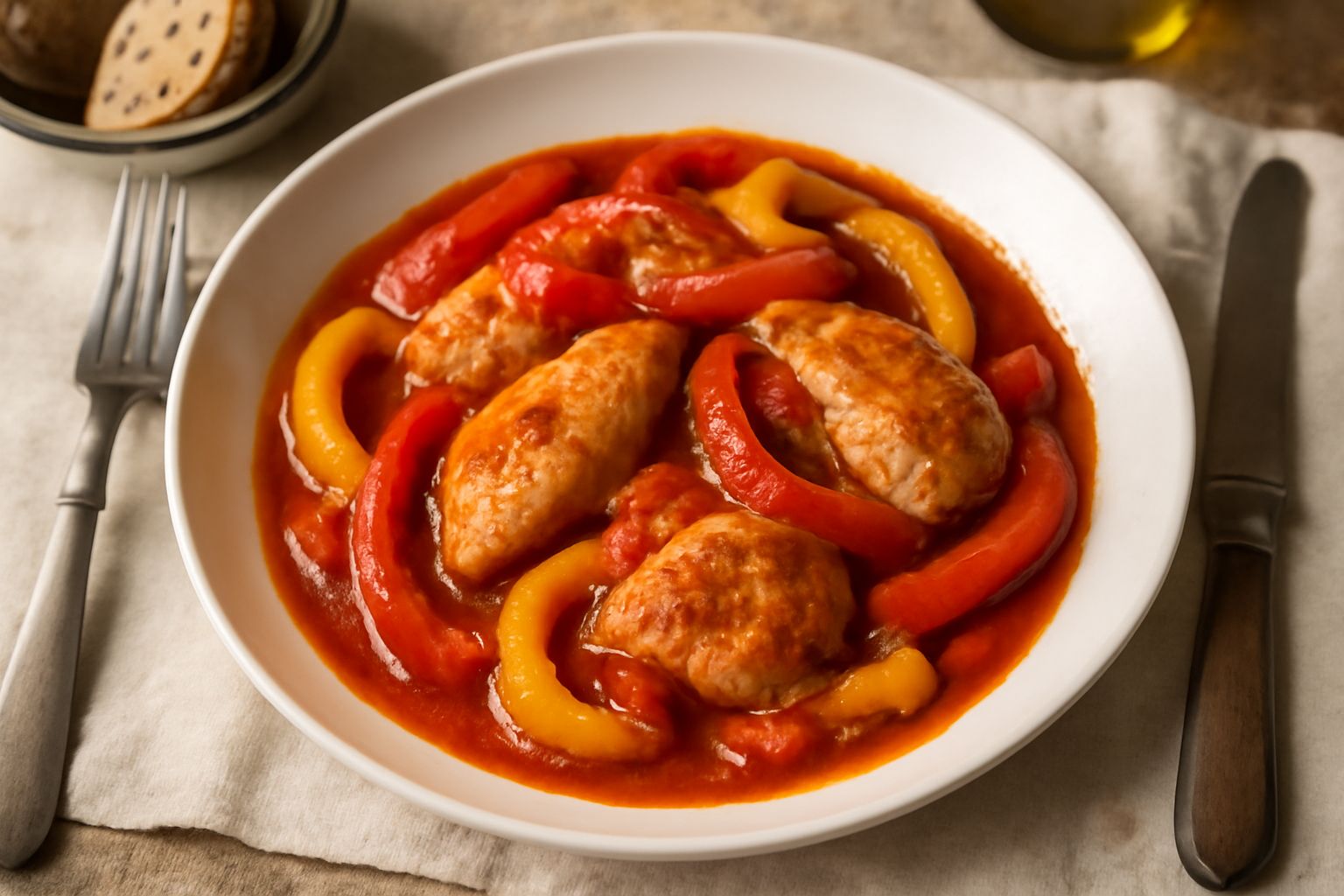 Pollo al peperone