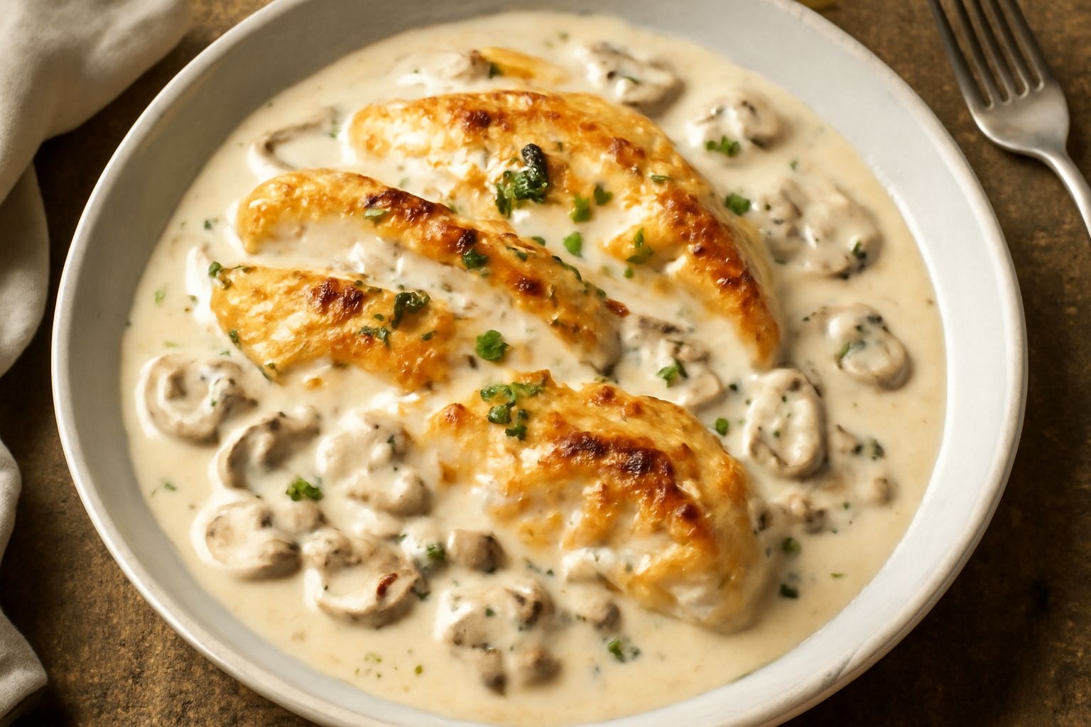 Pollo alla panna
