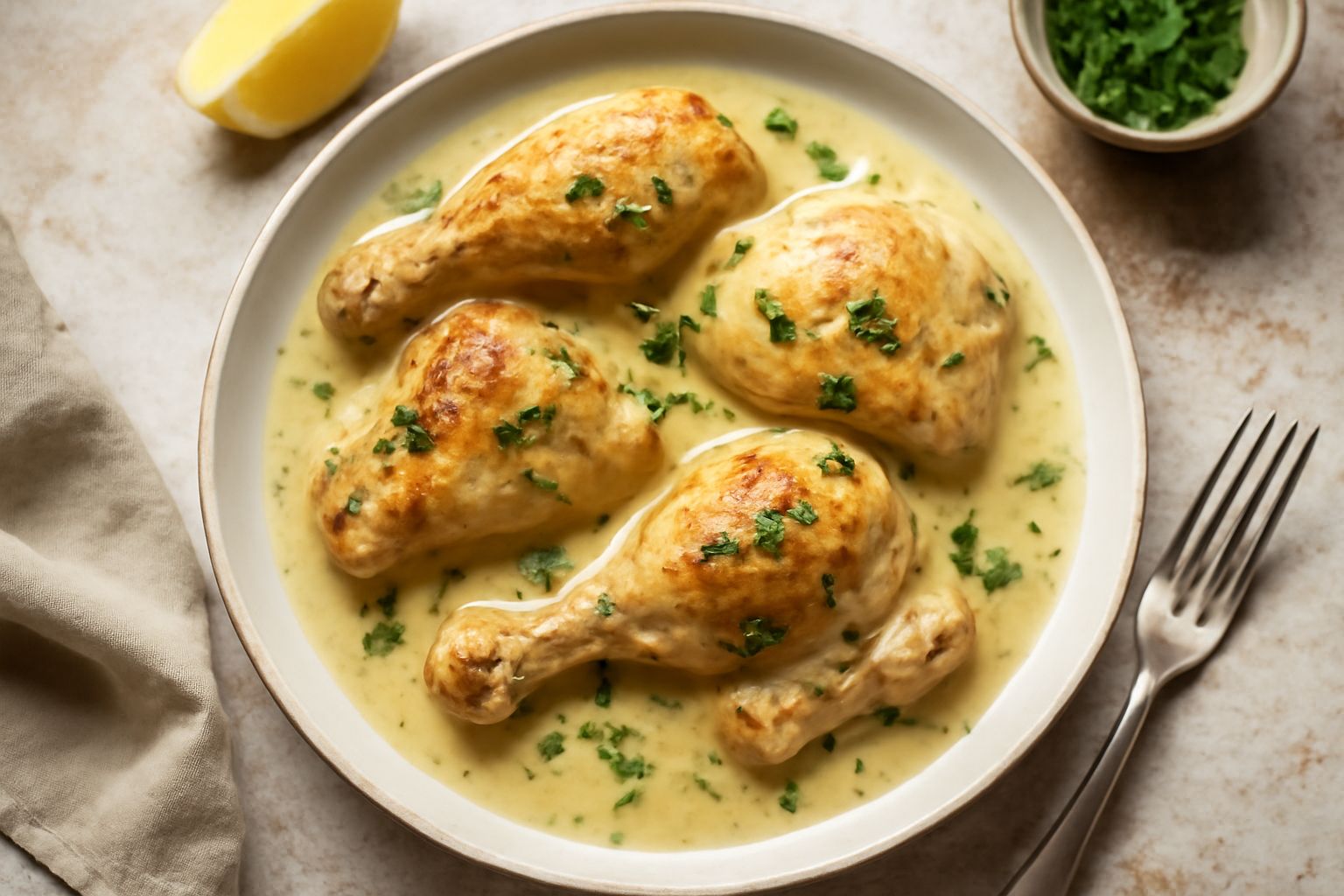 Pollo in fricassea