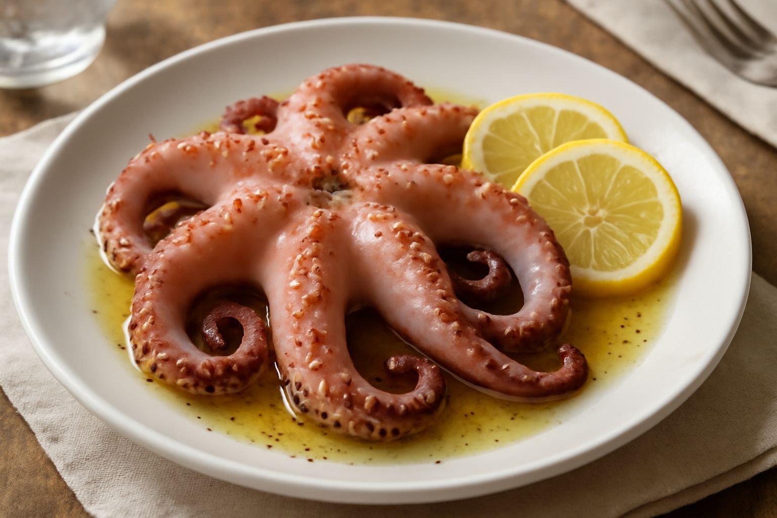 Polpo bollito con olio