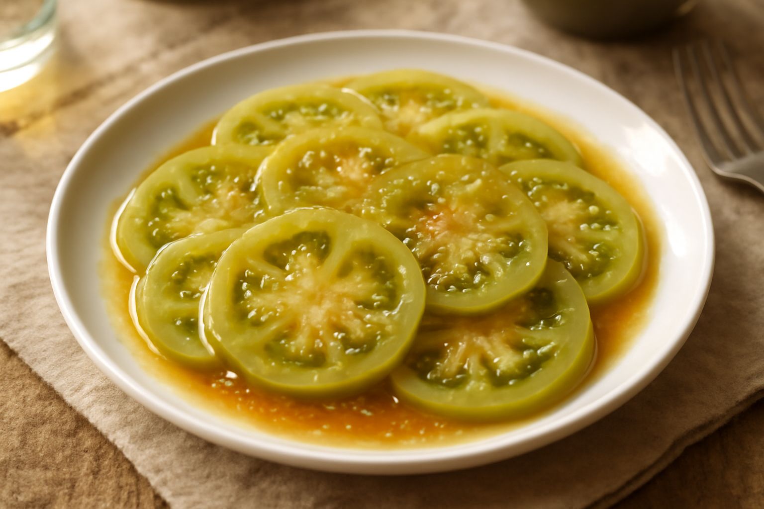 Pomodori verdi in agrodolce