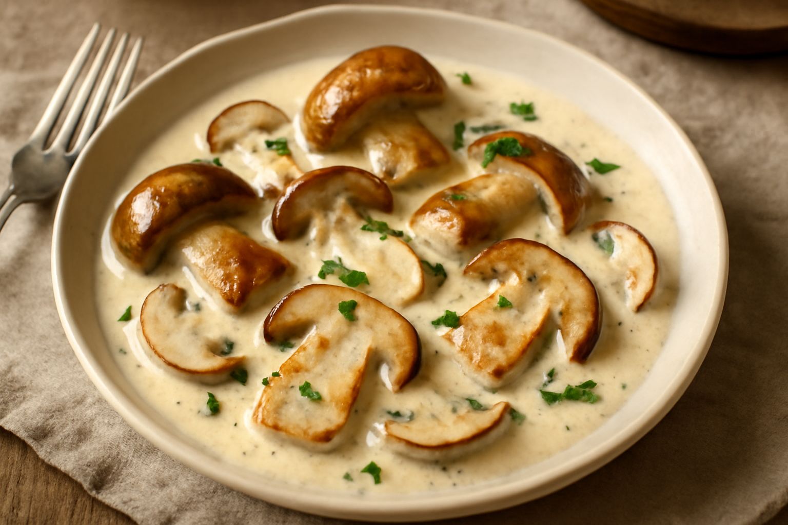 Porcini alla crema