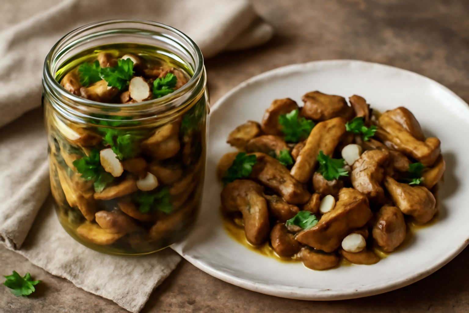 Porcini trifolati conservati