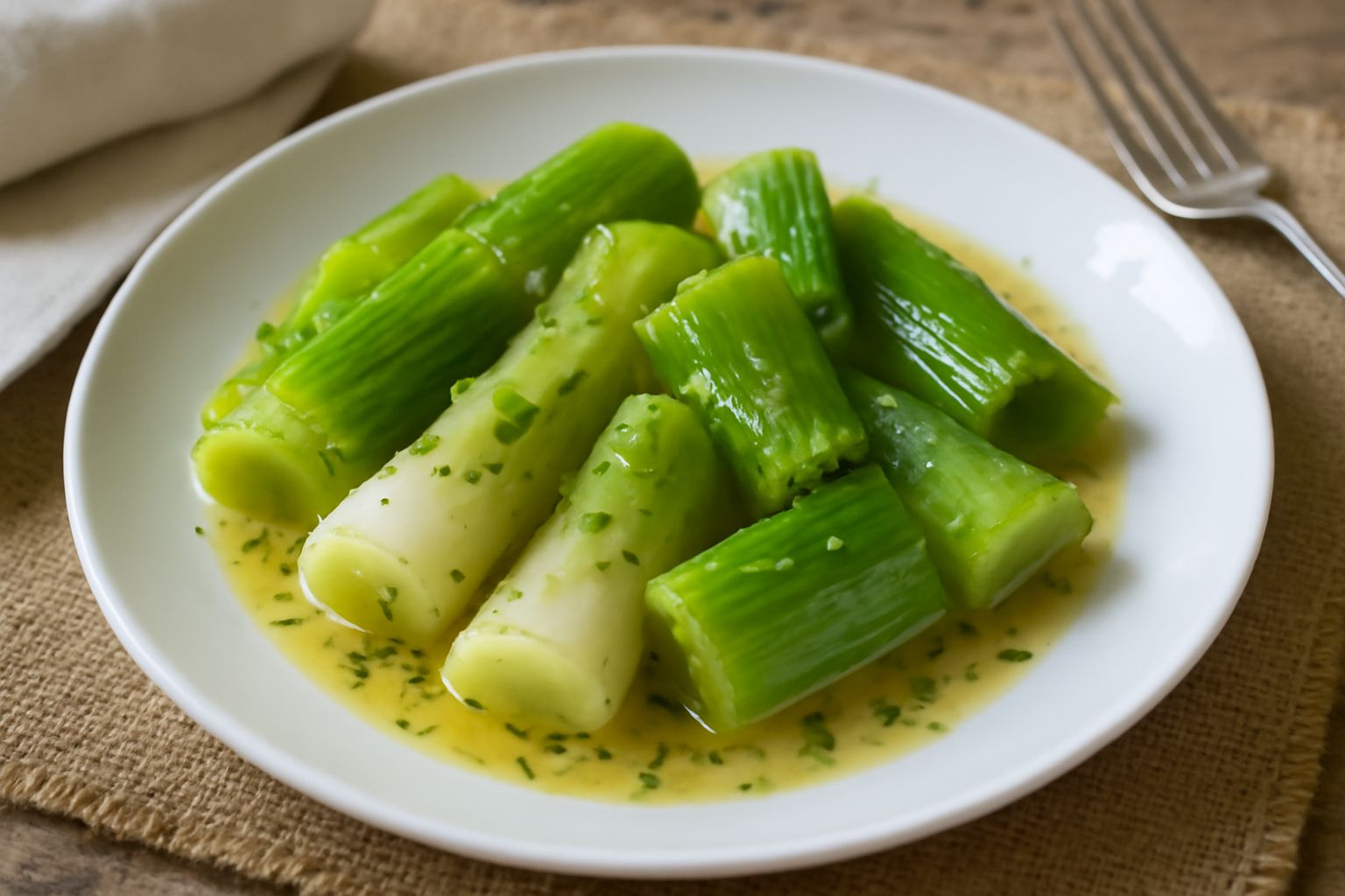 Porri in vinaigrette