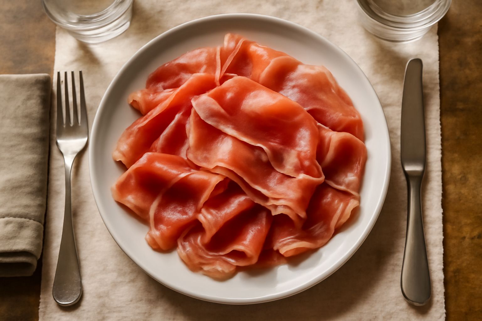 Prosciutto crudo: delicato e salato, nutre senza appesantire il palato