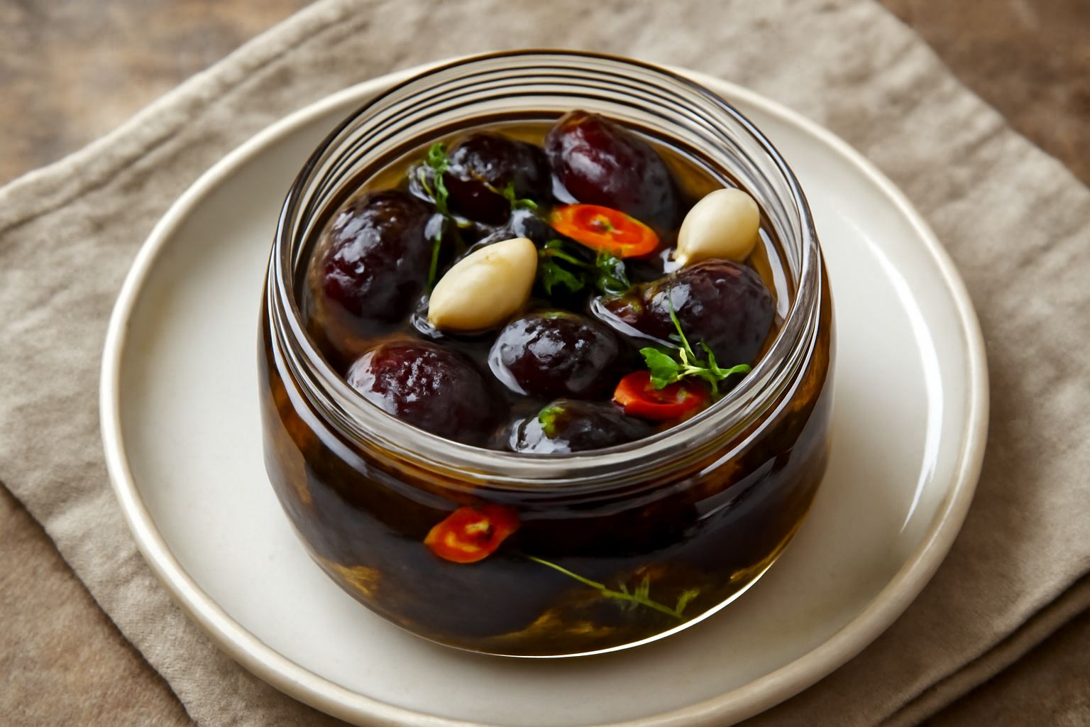 Prugne secche sott'olio