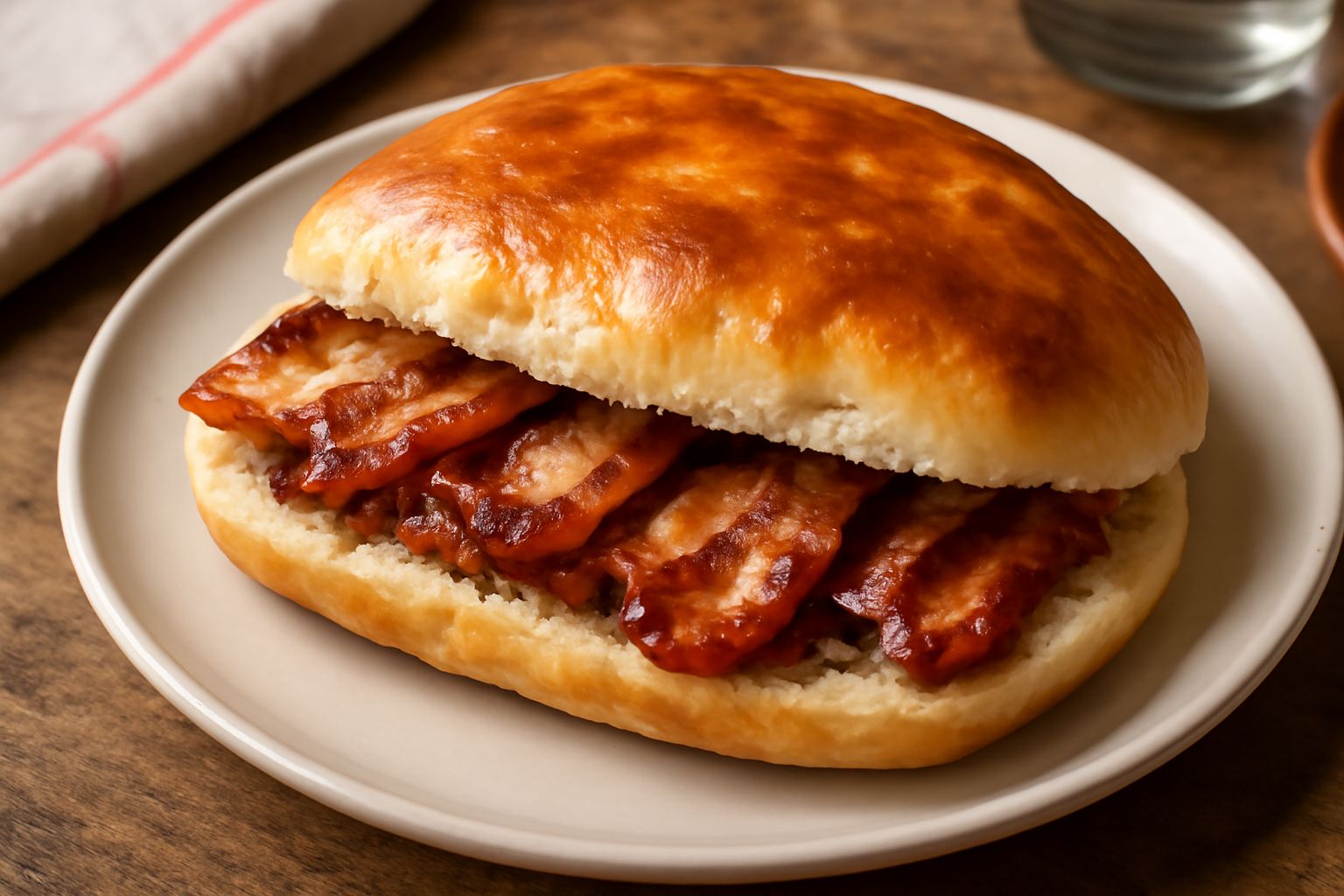 Puccia con pancetta