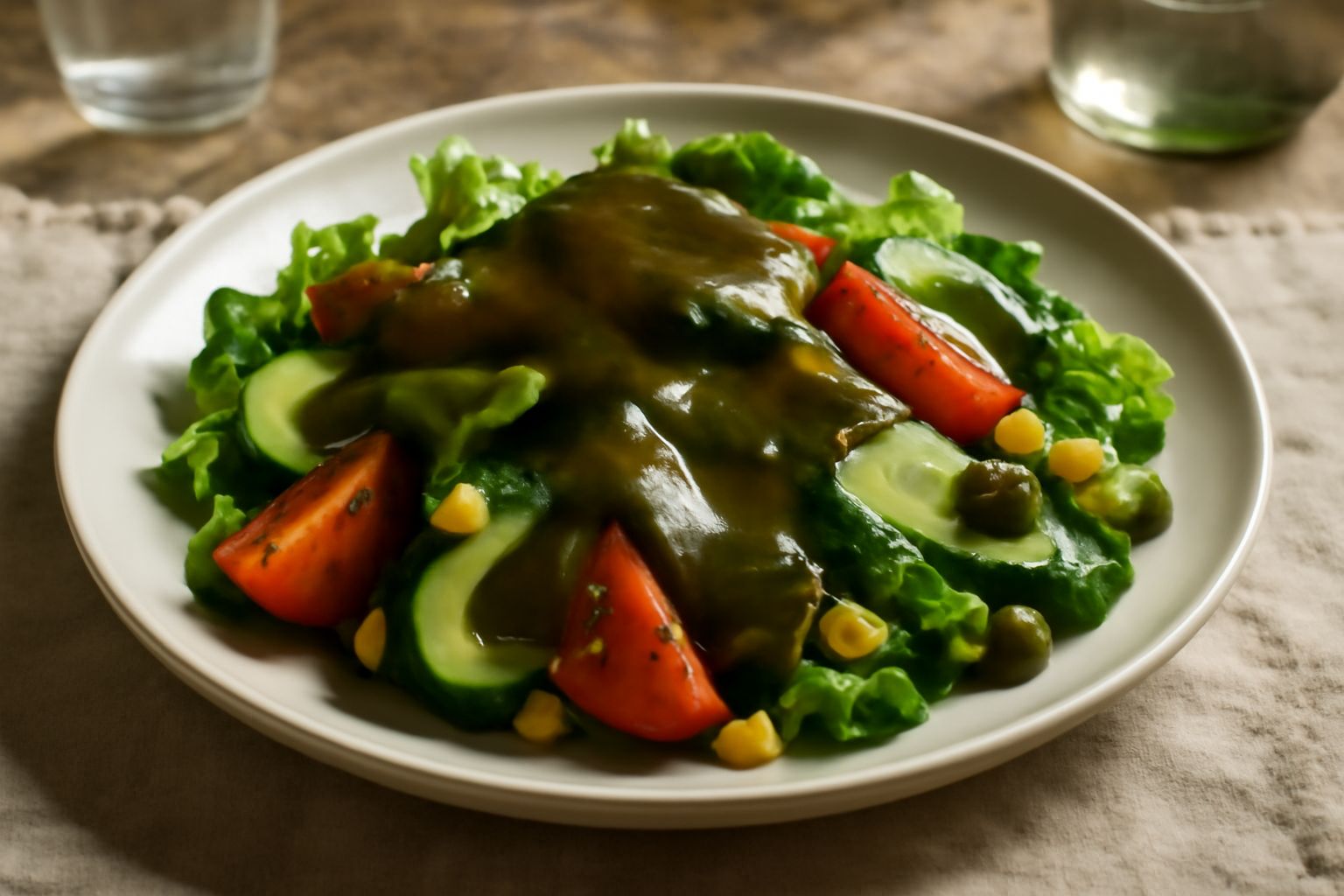Pumpkin seed oil dressing