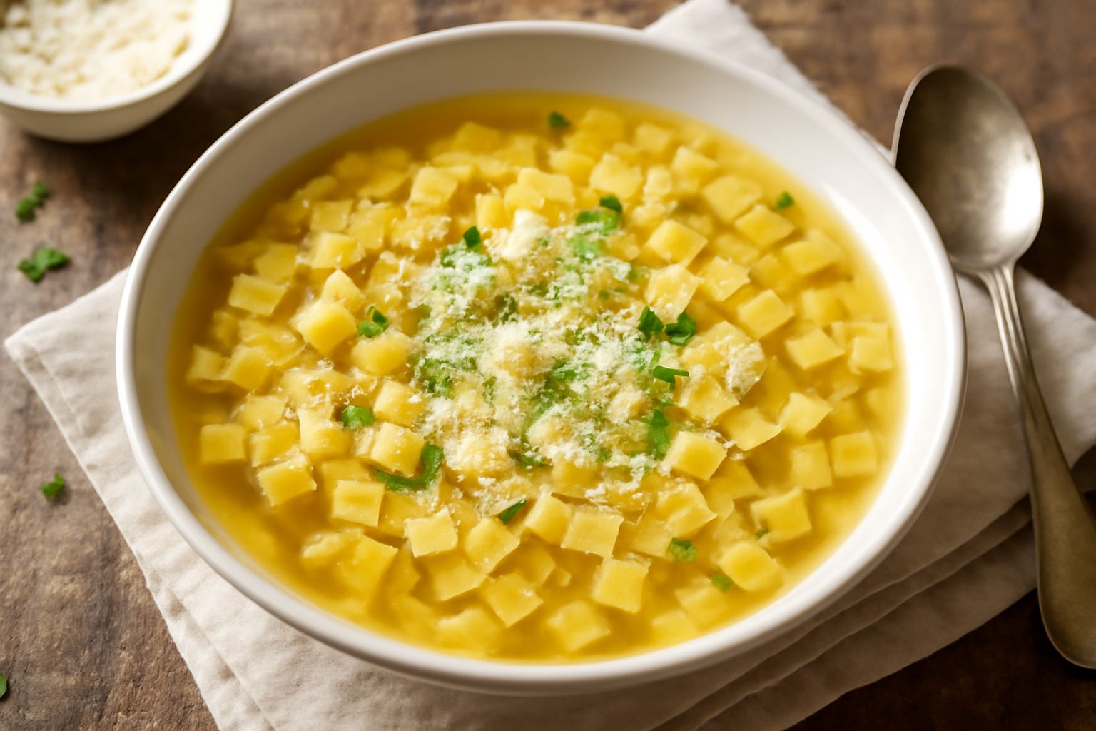 Quadrucci in brodo