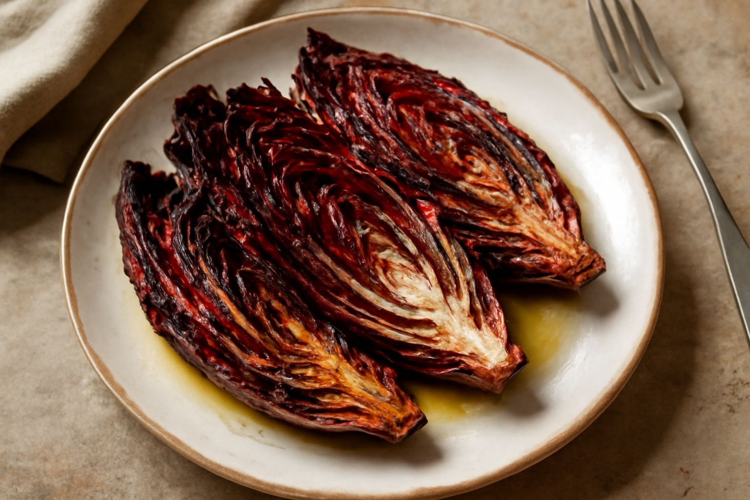 Radicchio rosso alla griglia freddo