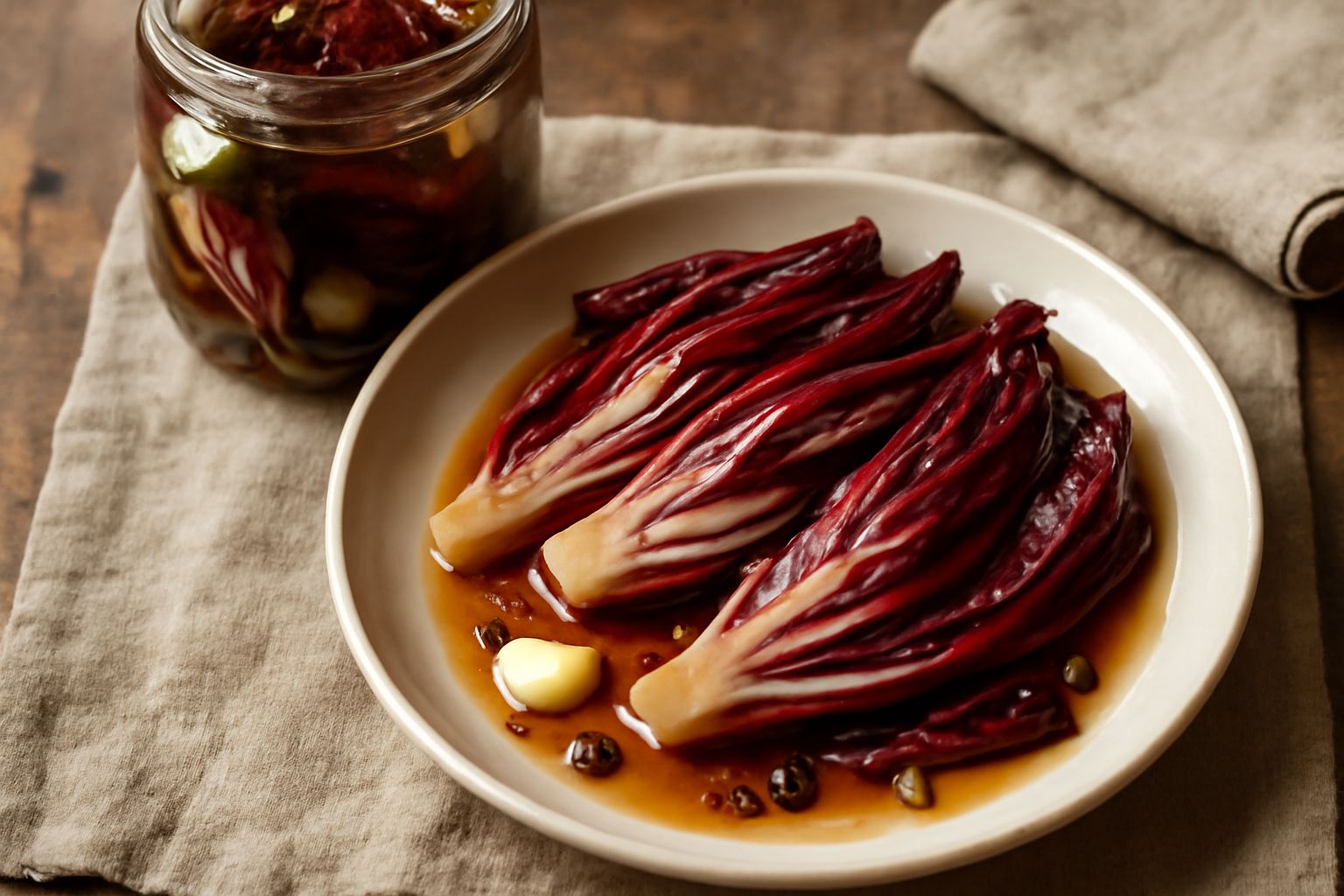 Radicchio rosso conservato sott'aceto