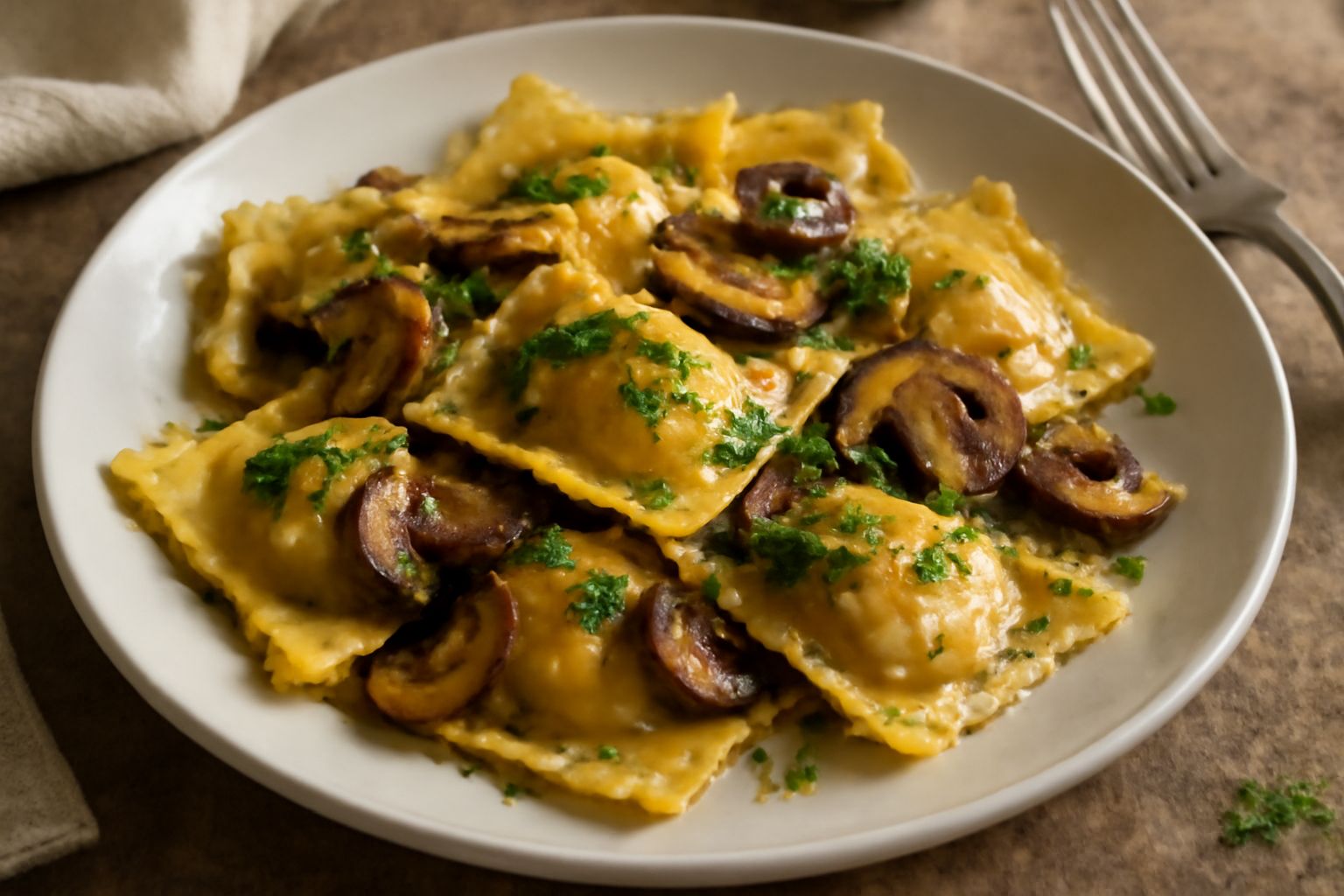 Ravioli ai funghi