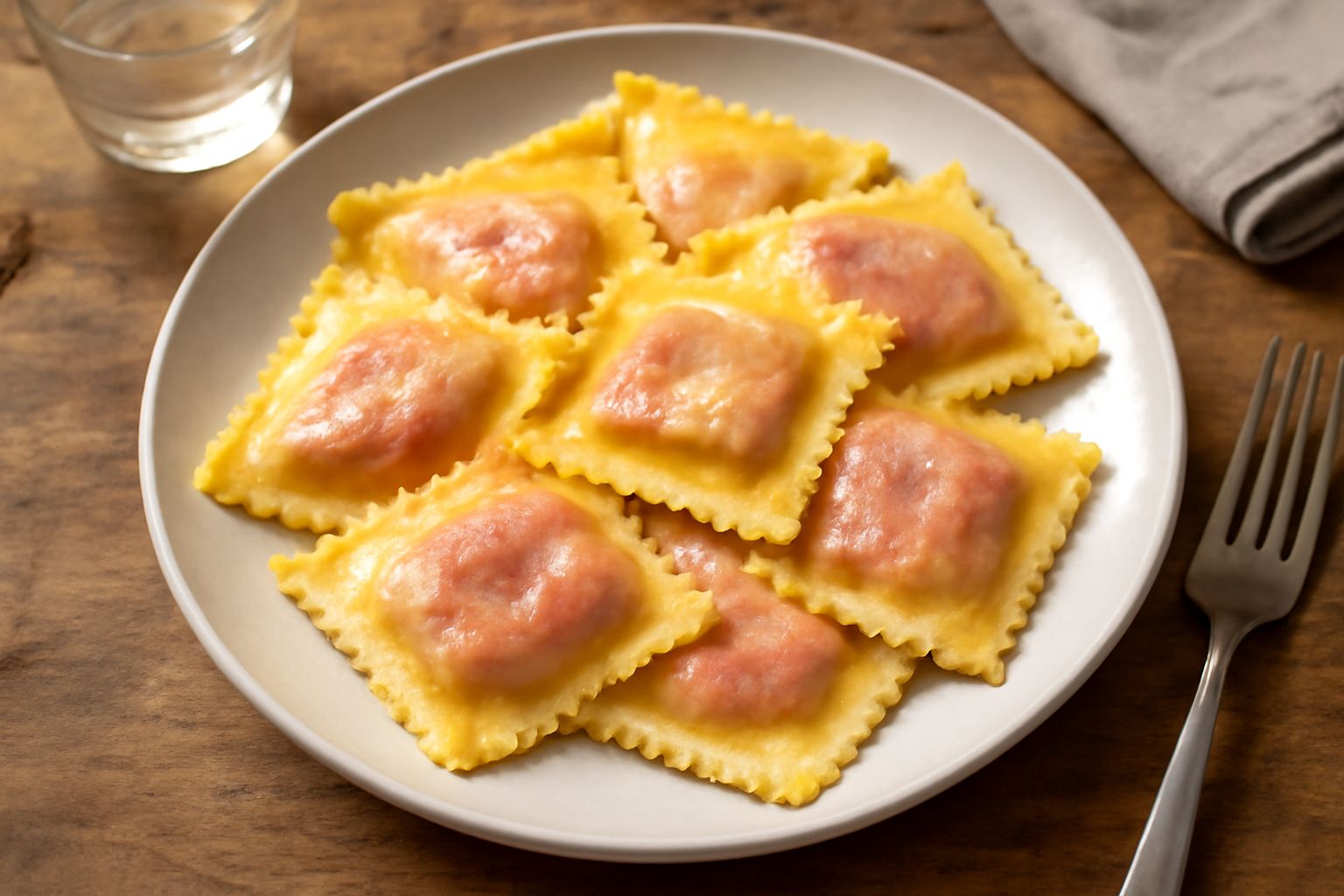 Ravioli con ricotta e barbabietole