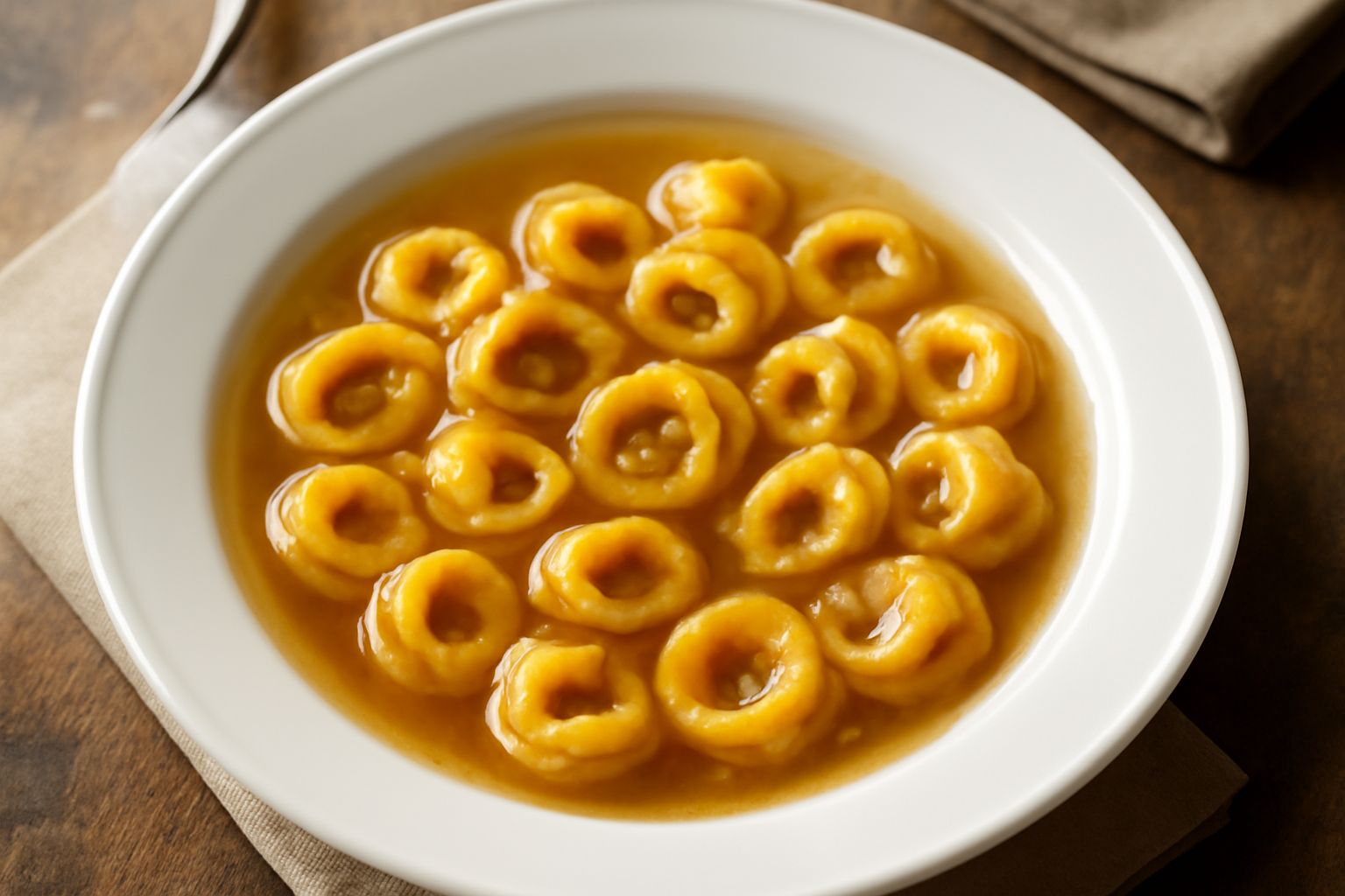 Ravioli del plin in brodo