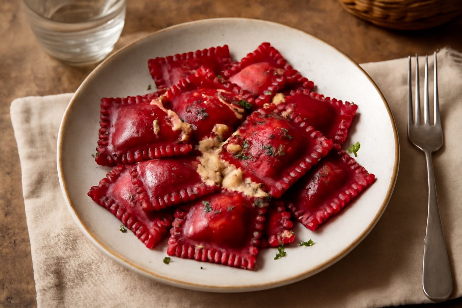 Ravioli di barbabietola