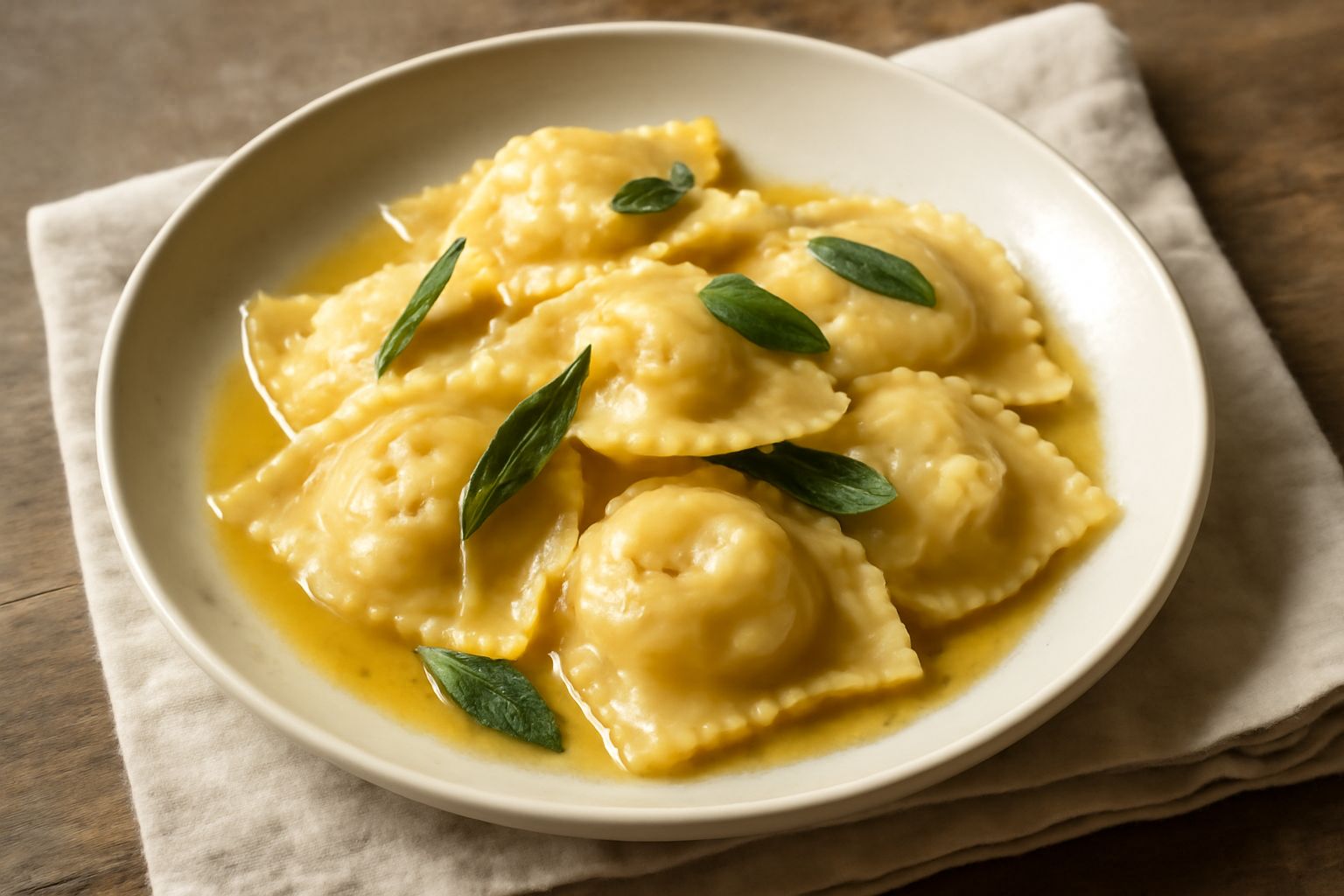 Ravioli di ricotta e pera