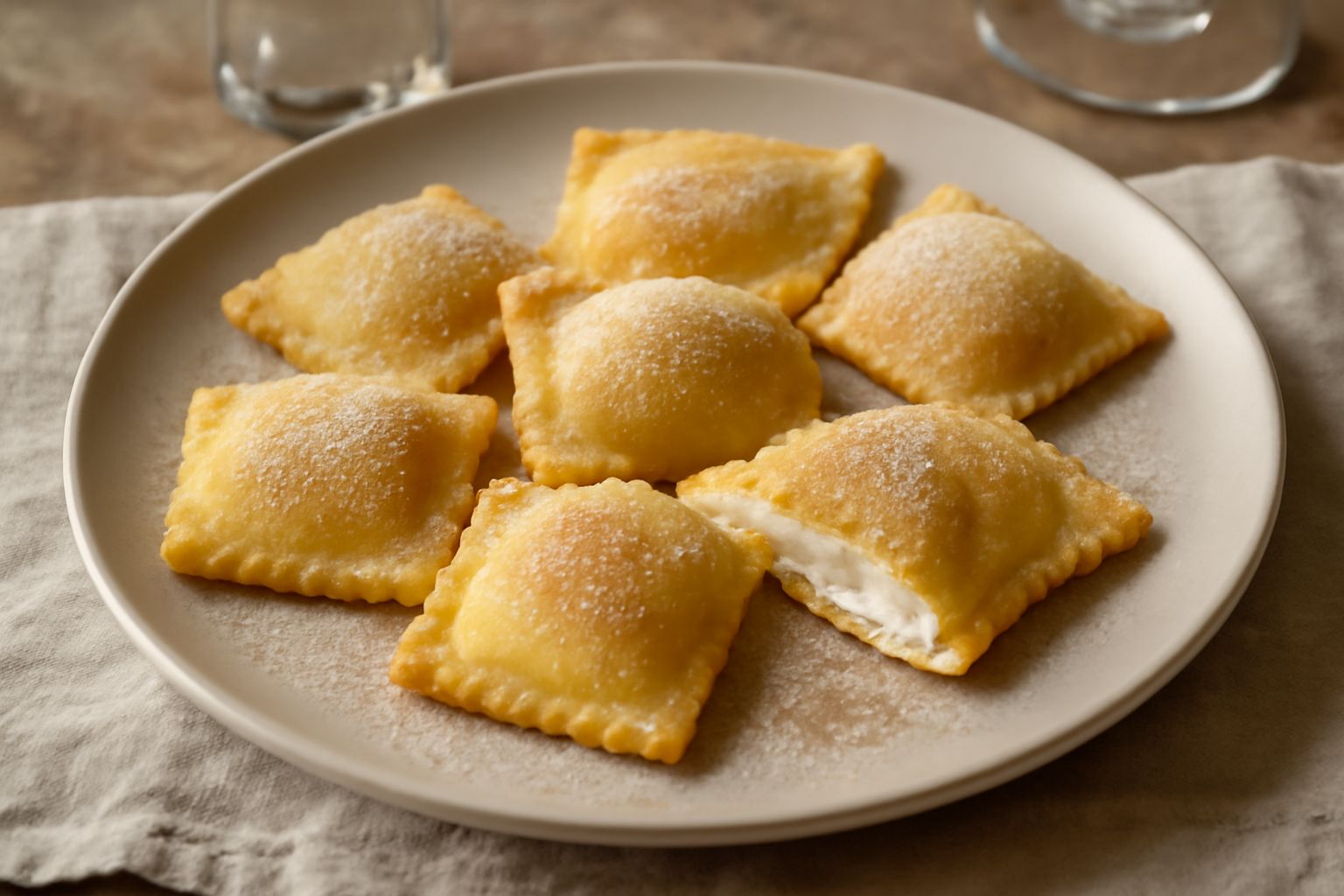 Ravioli dolci di ricotta