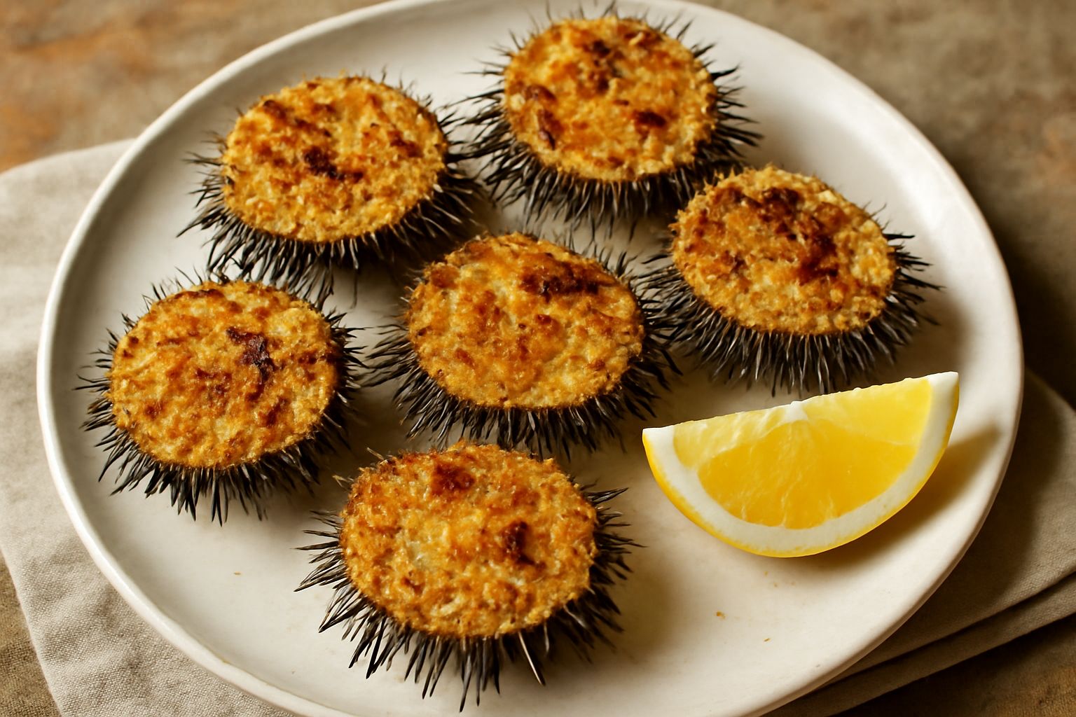 Ricci di mare gratinati