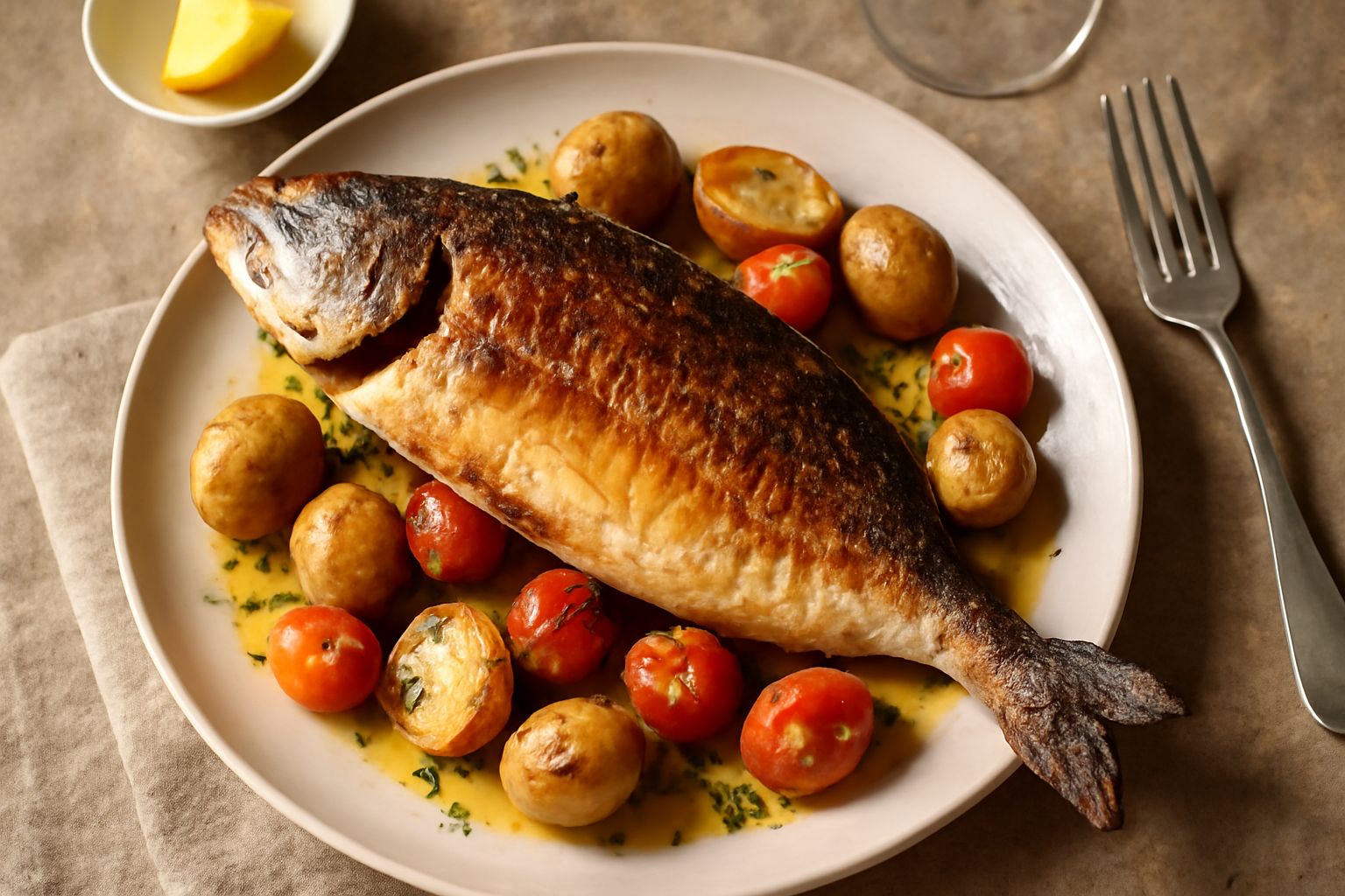 Ricciola al forno