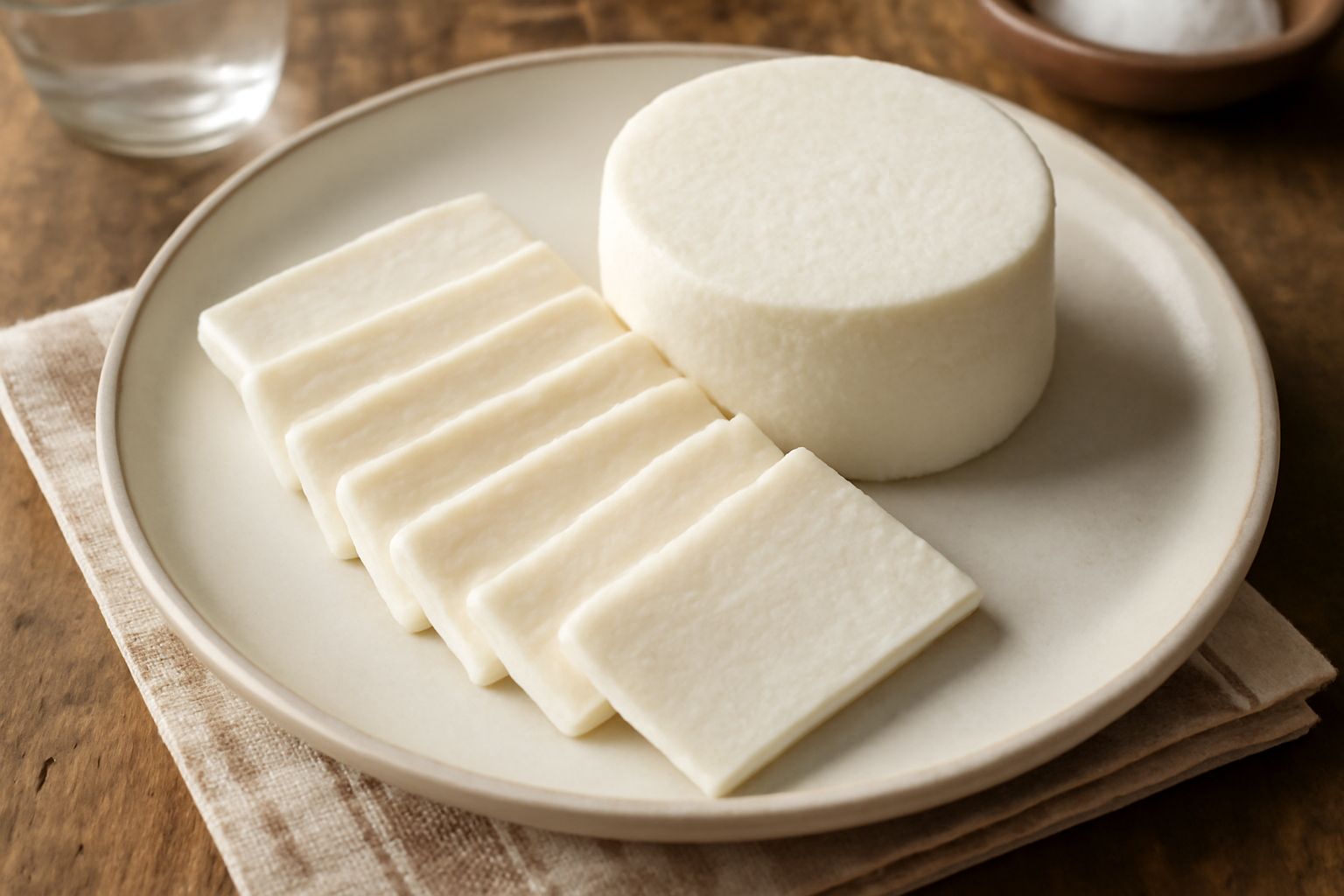 Ricotta salata affettata