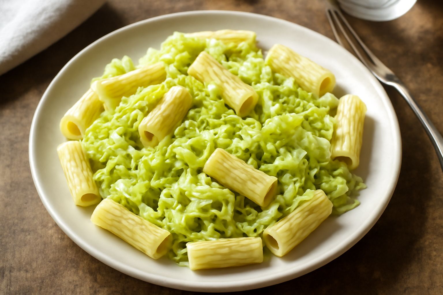 Rigatoni al cavolo verza